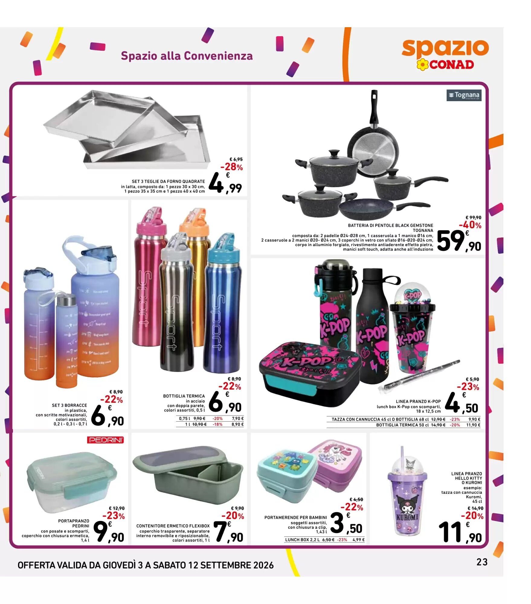 Volantino promozionale Spazio Conad  valide dal 03/09/2026 - Pagina 23.
