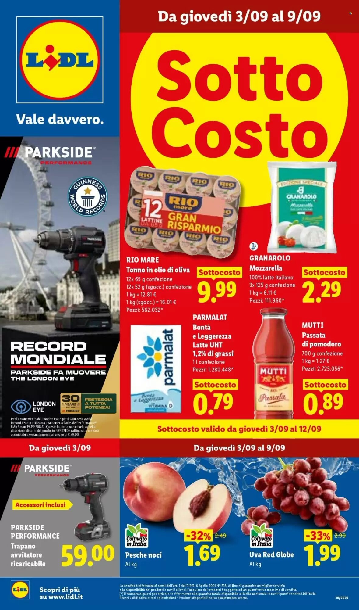 Volantino promozionale Lidl valide dal 03/09/2026 - Pagina 1.