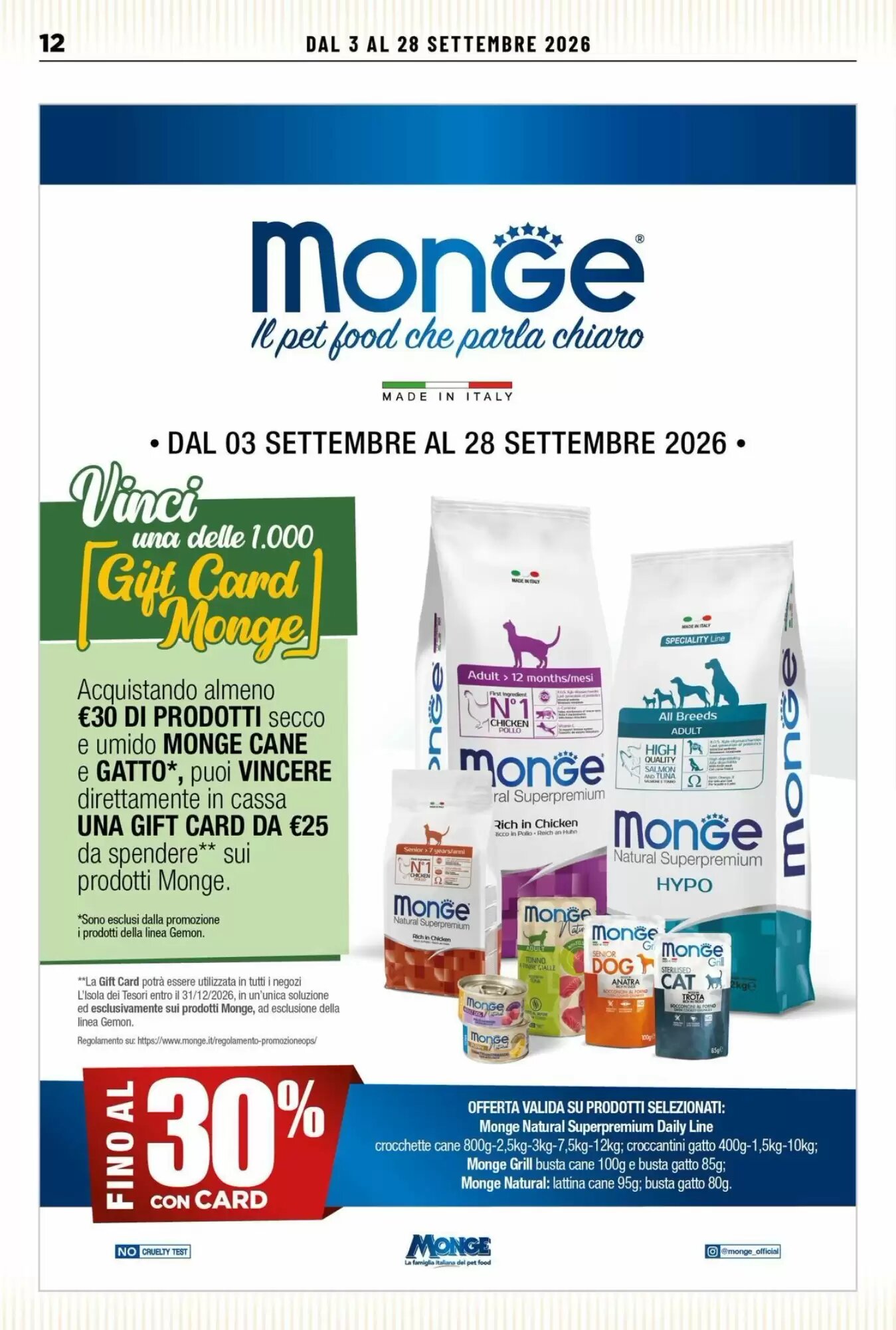 Volantino promozionale L´Isola dei Tesori  valide dal 03/09/2026 - Pagina 12.