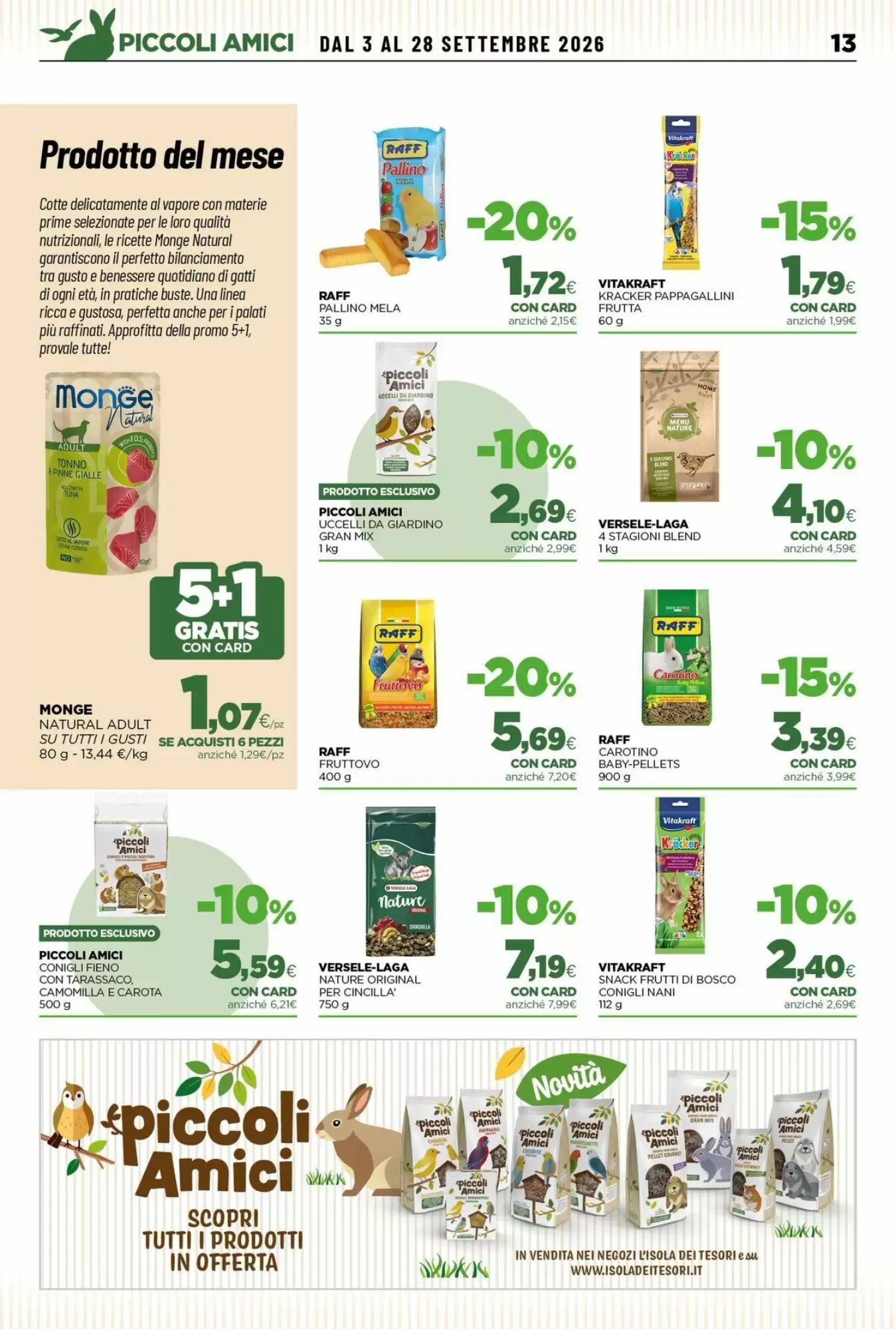 Volantino promozionale L´Isola dei Tesori  valide dal 03/09/2026 - Pagina 13.