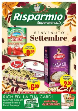 Volantino promozionale Risparmio Supermercati  valide dal 03/09/2026