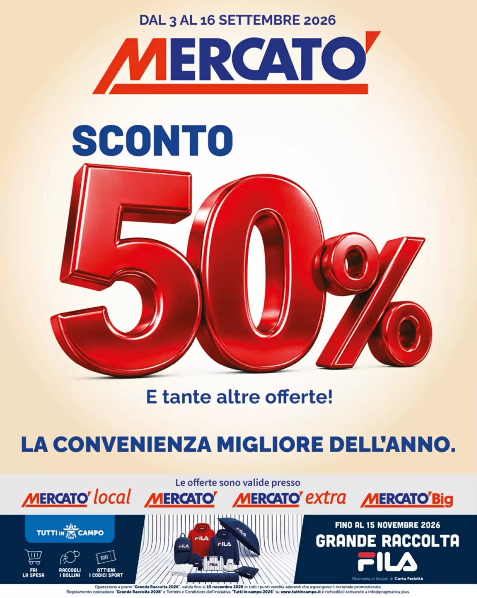 Volantino promozionale Mercatò  valide dal 03/09/2026 - Pagina 1.