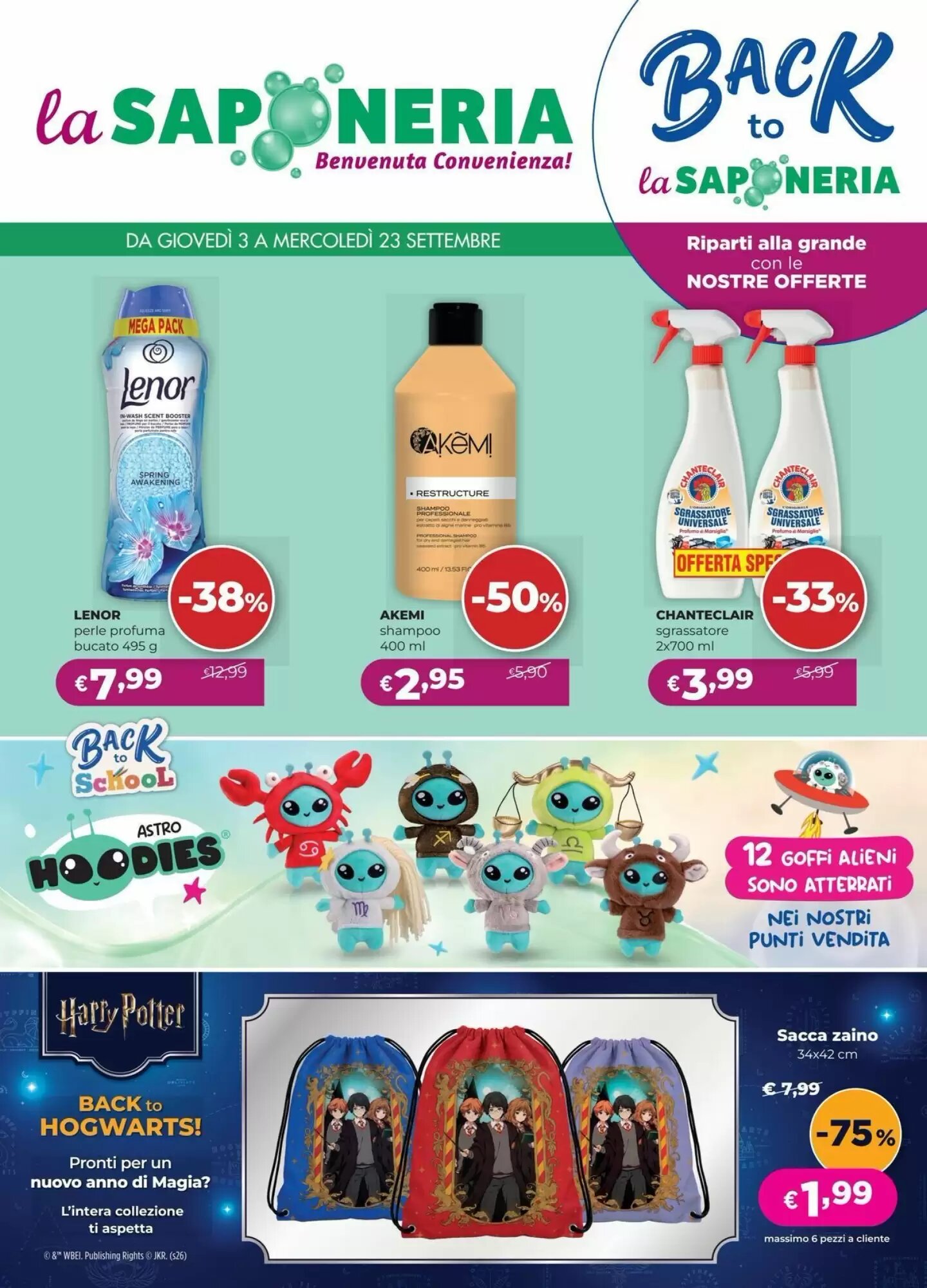 Volantino promozionale La Saponeria valide dal 03/09/2026 - Pagina 1.