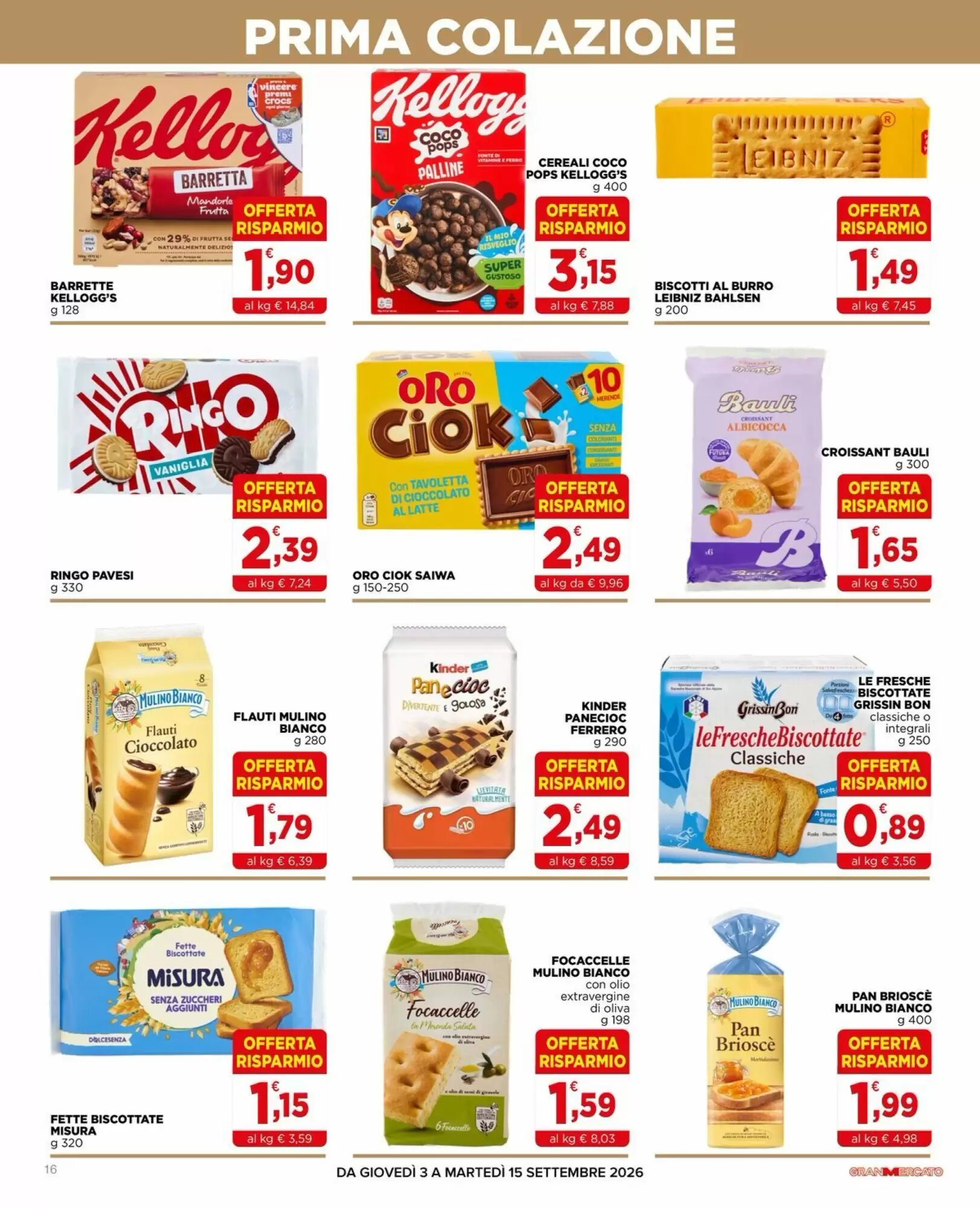 Volantino promozionale Gran mercato  valide dal 03/09/2026 - Pagina 16.