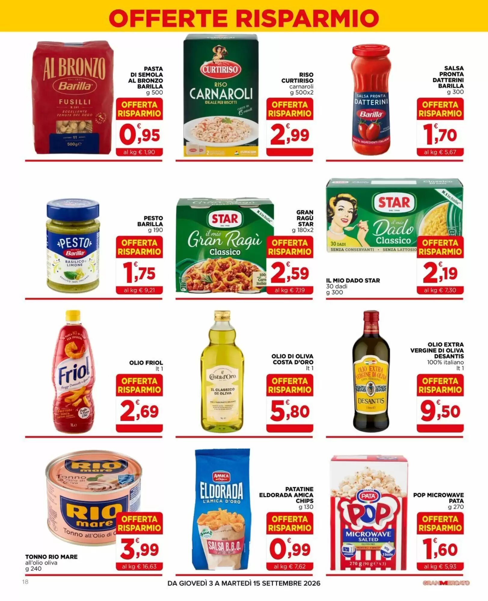Volantino promozionale Gran mercato  valide dal 03/09/2026 - Pagina 18.