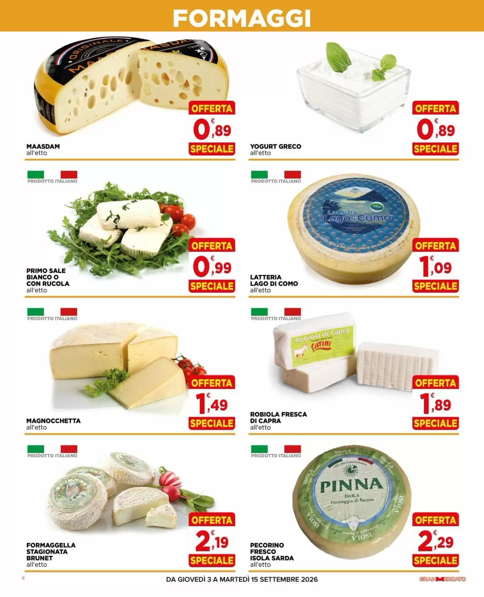 Volantino promozionale Gran mercato  valide dal 03/09/2026 - Pagina 4.