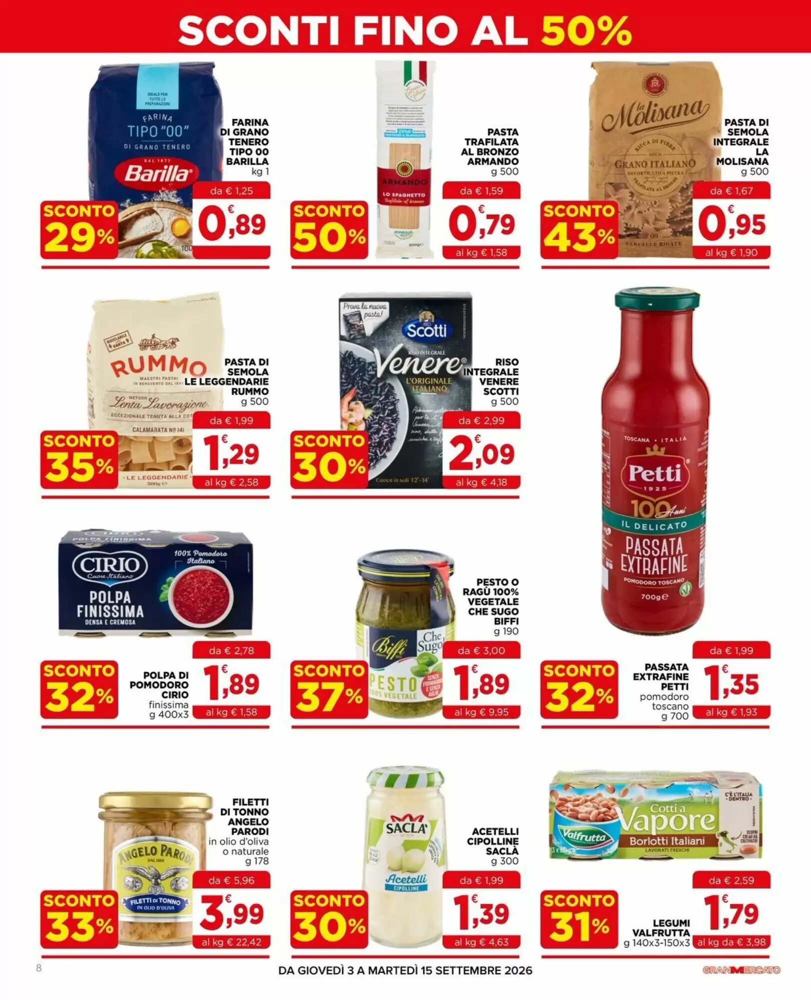 Volantino promozionale Gran mercato  valide dal 03/09/2026 - Pagina 8.