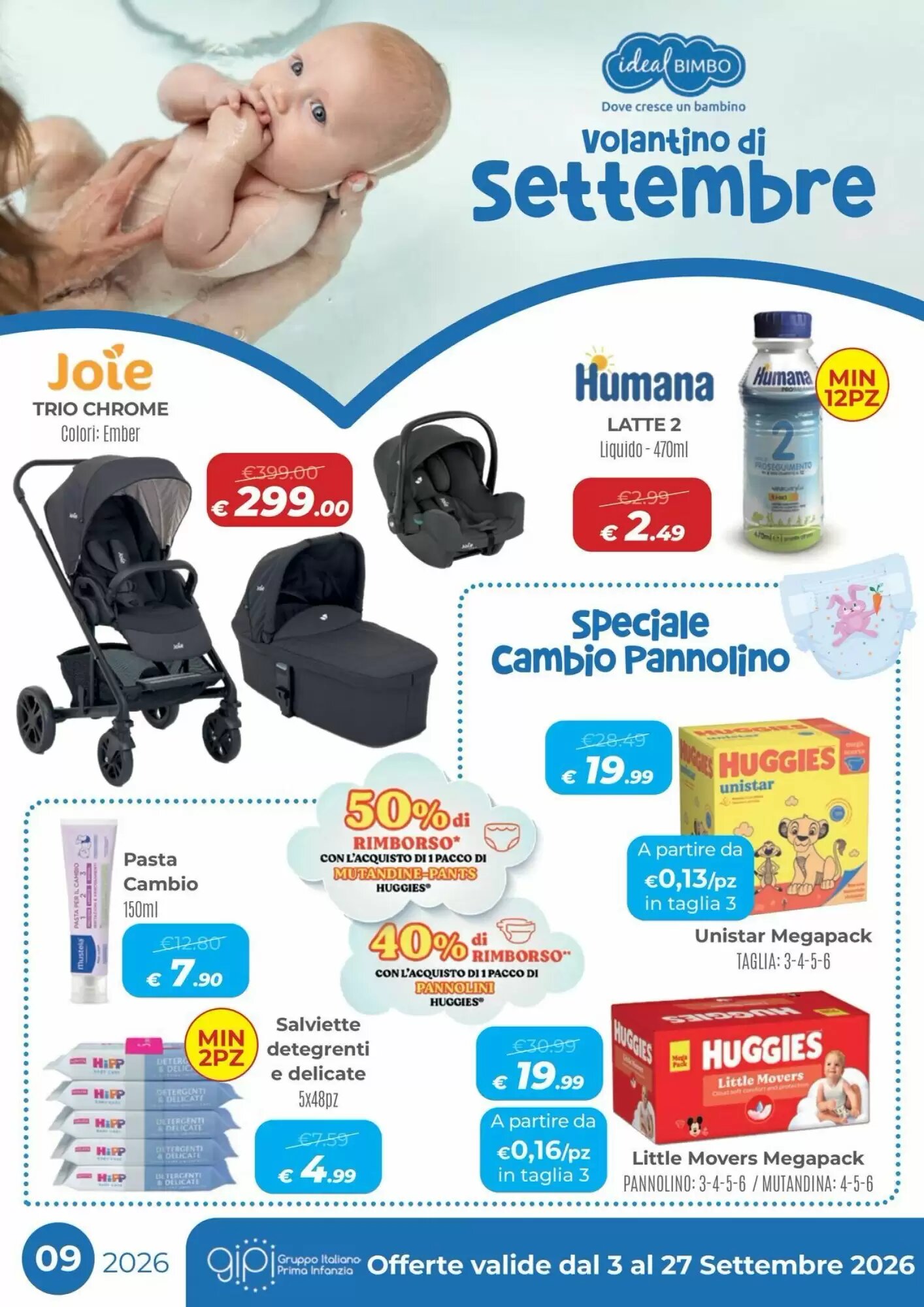 Volantino promozionale Ideal Bimbo valide dal 03/09/2026 - Pagina 1.