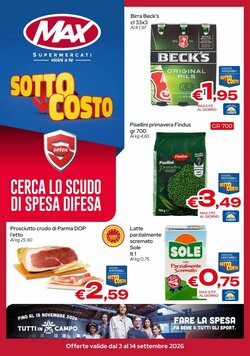 Volantino promozionale MAX Supermercati  valide dal 03/09/2026