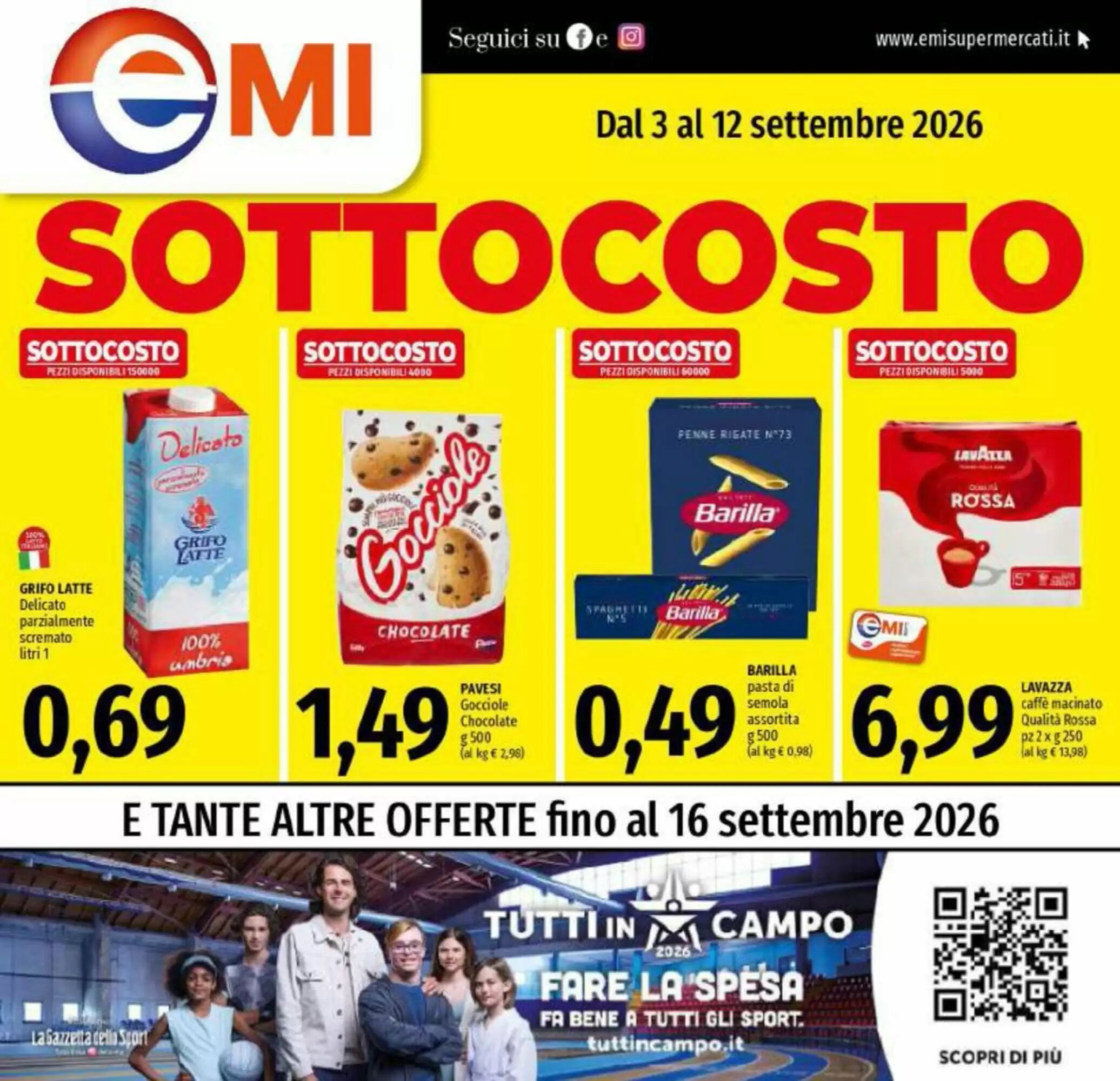 Volantino promozionale Emi Supermercati  valide dal 03/09/2026 - Pagina 1.