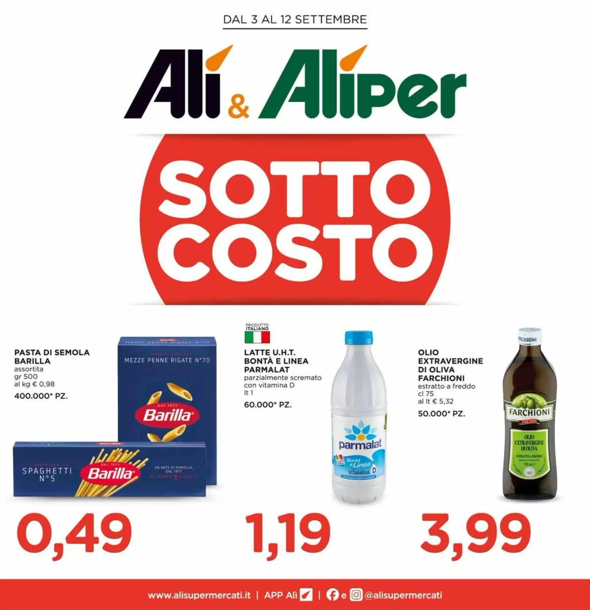 Volantino promozionale Alì  valide dal 03/09/2026 - Pagina 1.