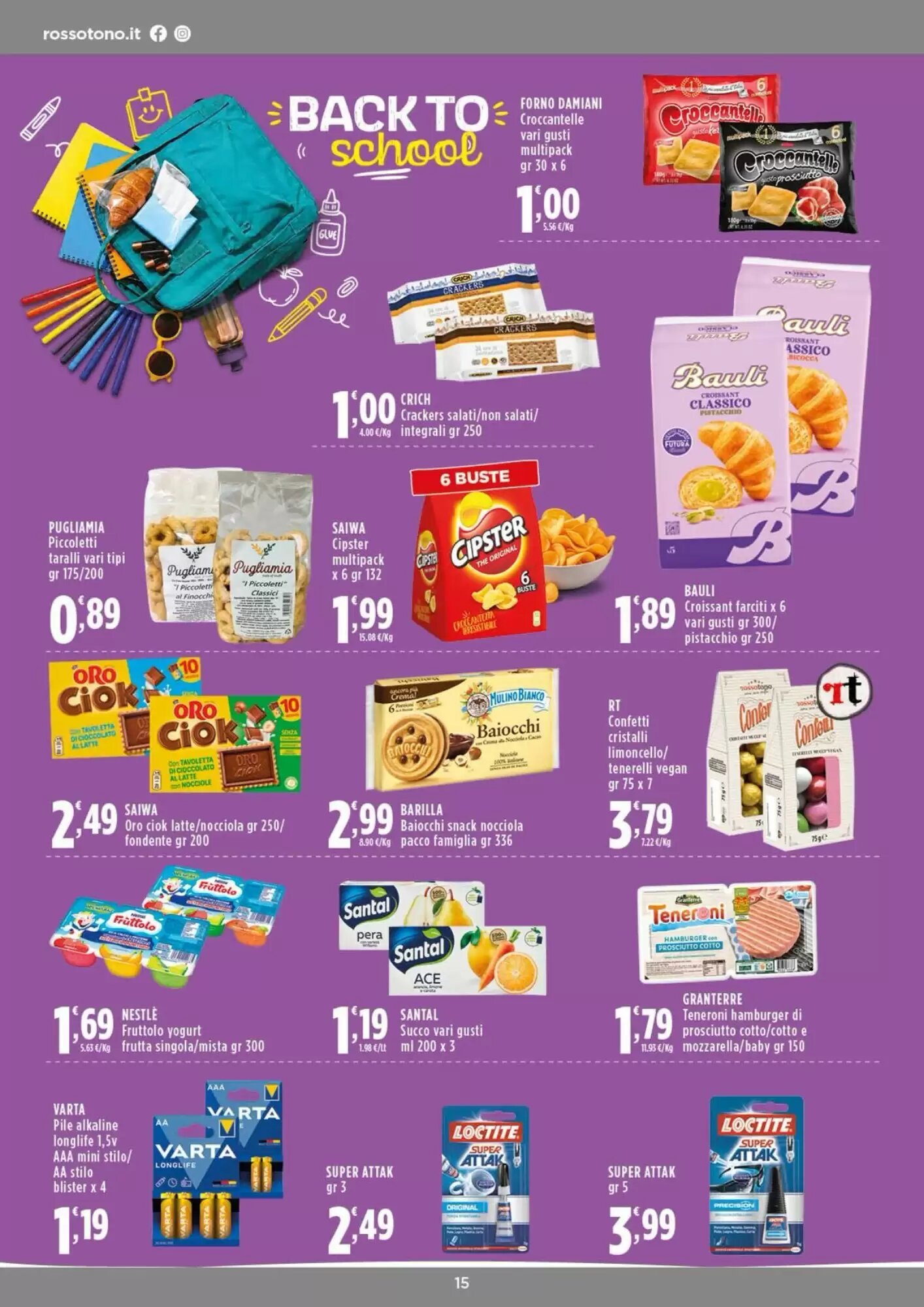 Volantino promozionale Rossotono  valide dal 03/09/2026 - Pagina 15.