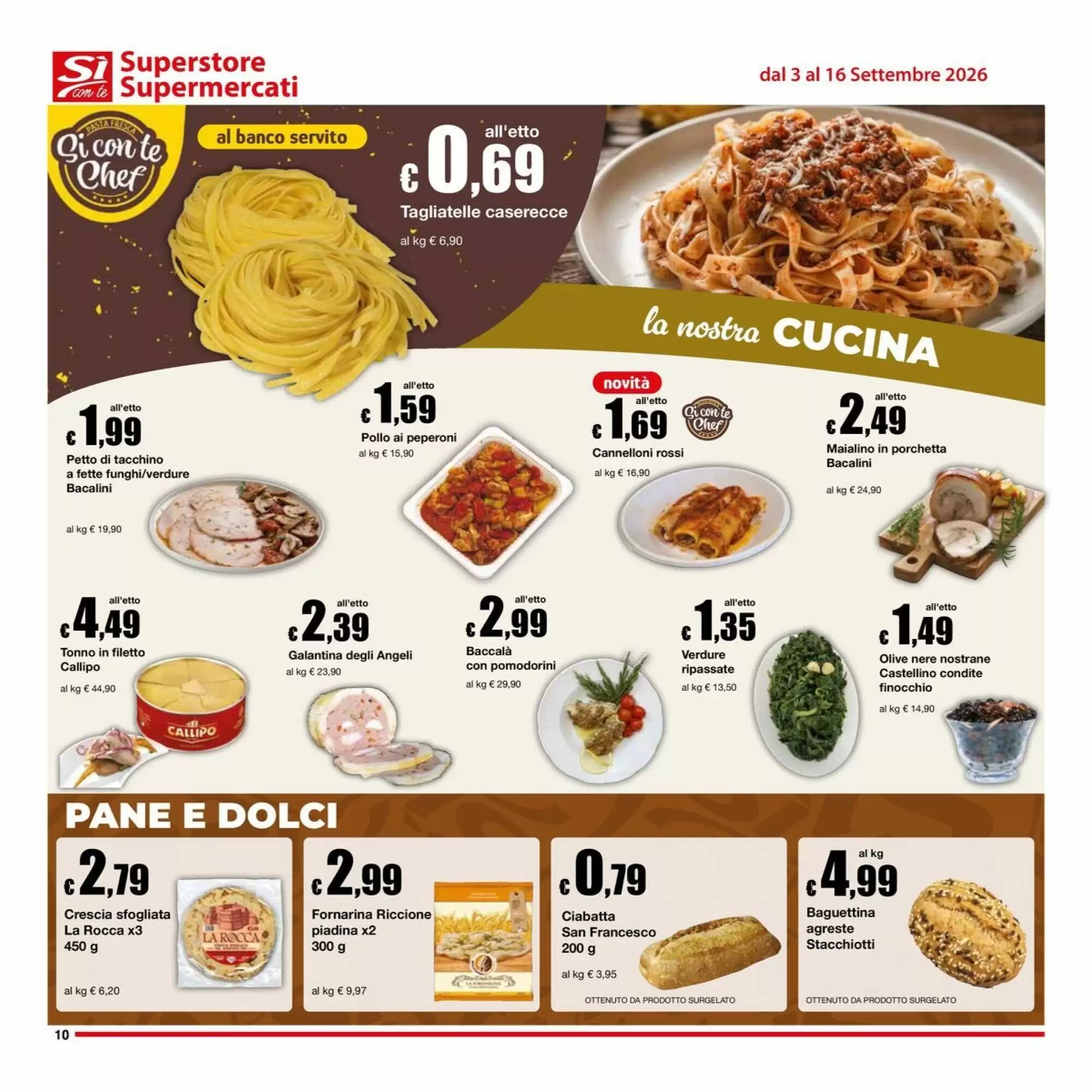 Volantino promozionale Sì con te  valide dal 03/09/2026 - Pagina 10.