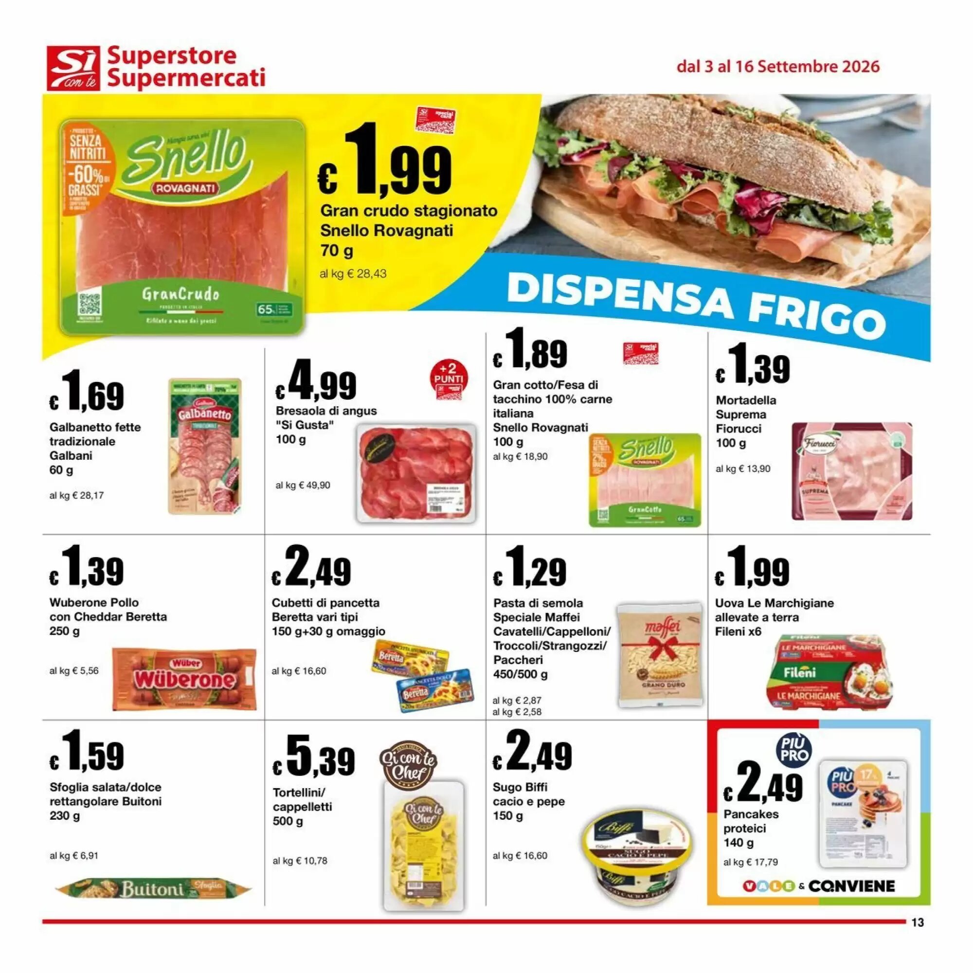 Volantino promozionale Sì con te  valide dal 03/09/2026 - Pagina 13.