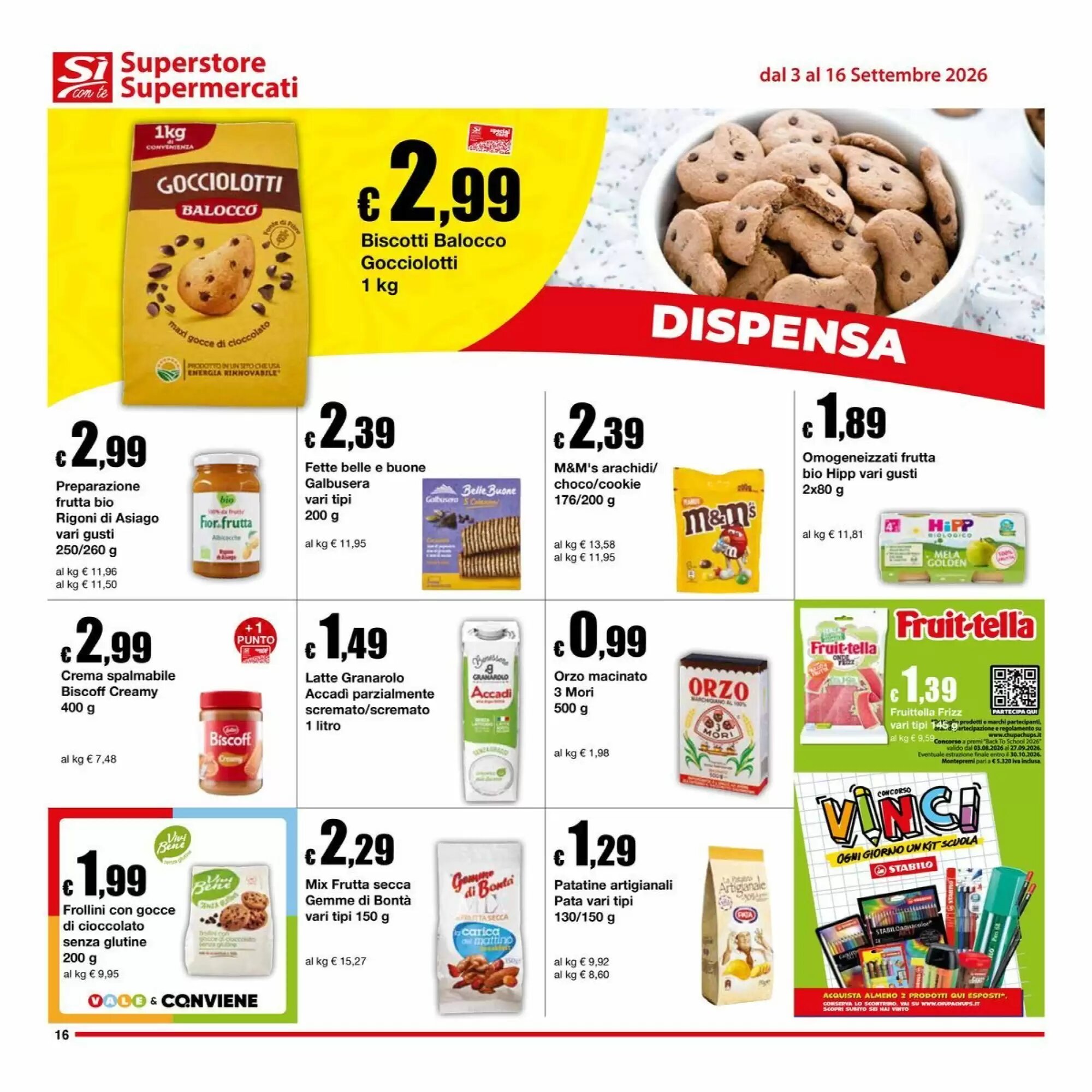 Volantino promozionale Sì con te  valide dal 03/09/2026 - Pagina 16.