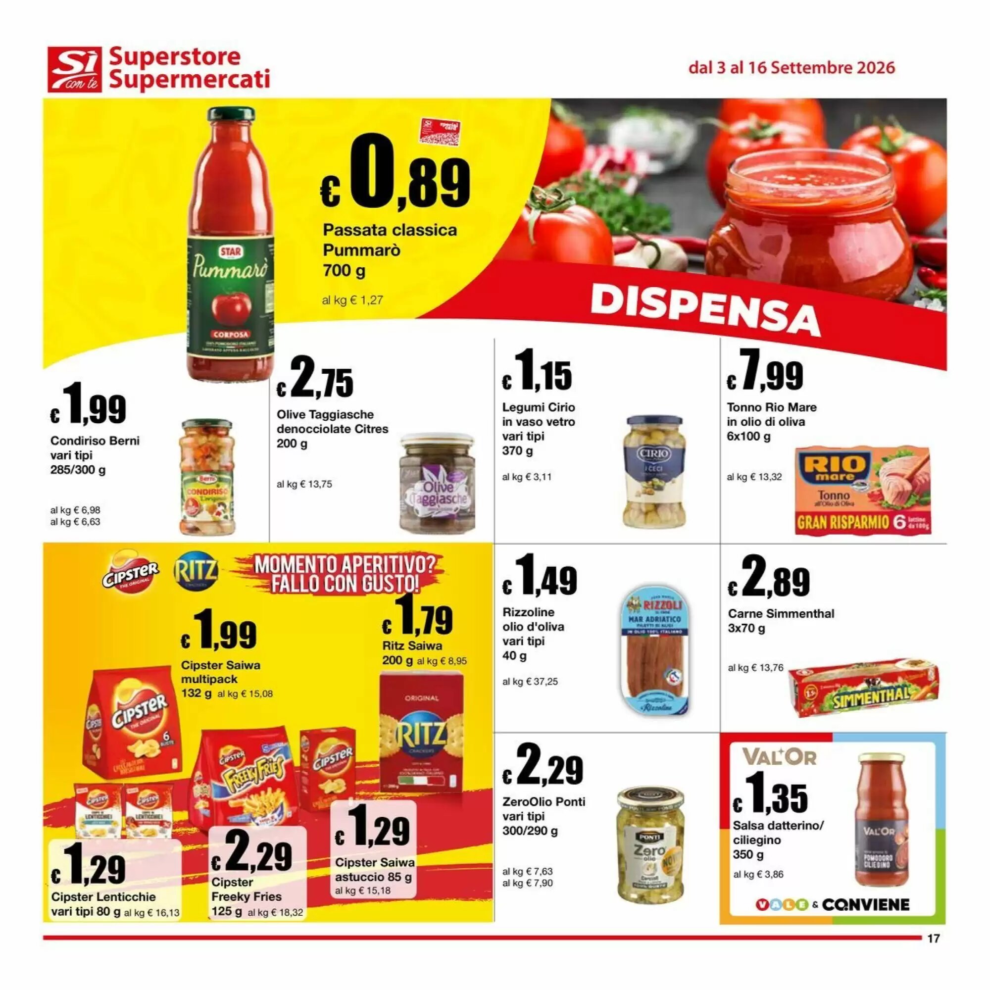 Volantino promozionale Sì con te  valide dal 03/09/2026 - Pagina 17.