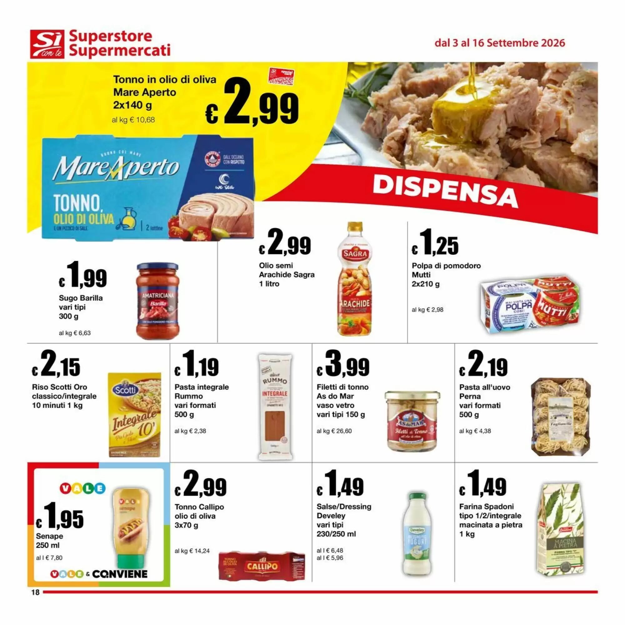 Volantino promozionale Sì con te  valide dal 03/09/2026 - Pagina 18.