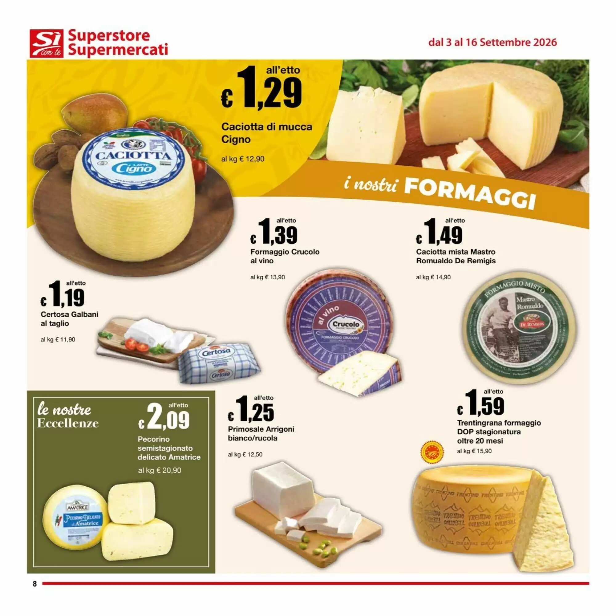 Volantino promozionale Sì con te  valide dal 03/09/2026 - Pagina 8.