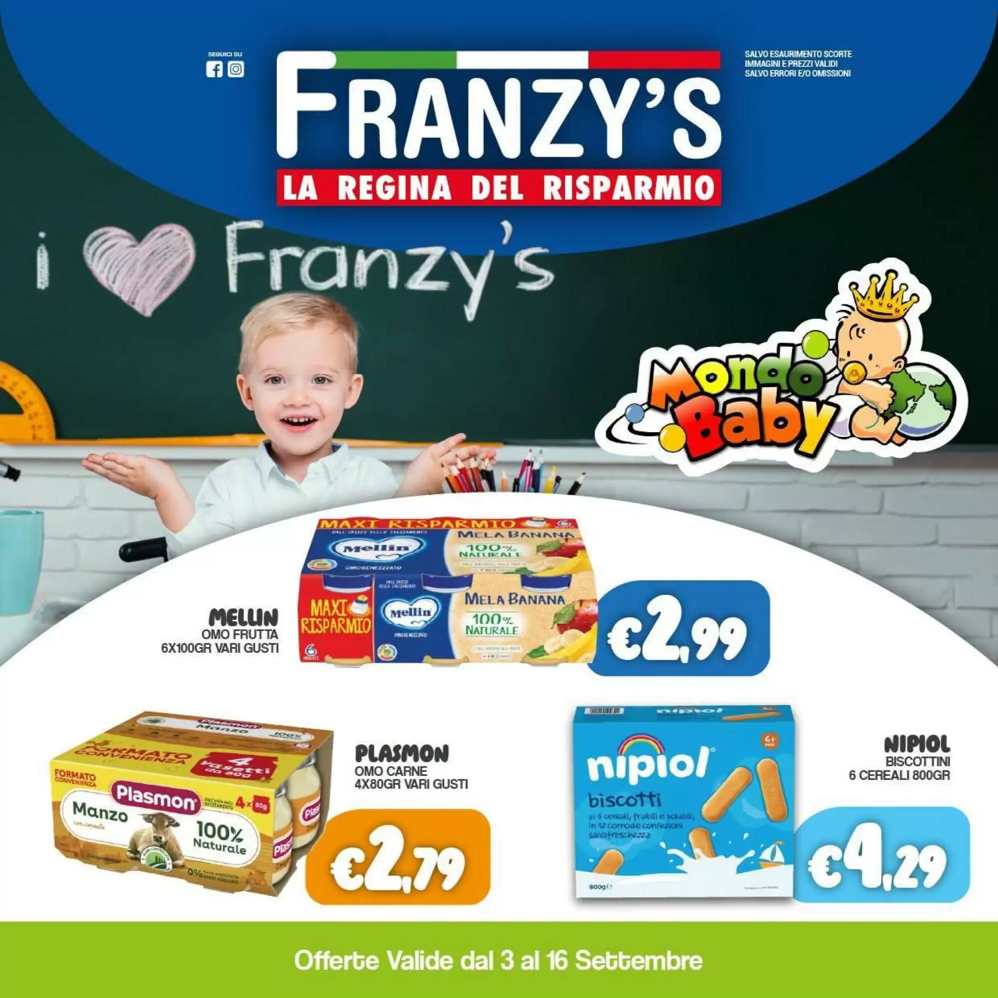 Volantino promozionale Franzy's  valide dal 03/09/2026 - Pagina 1.