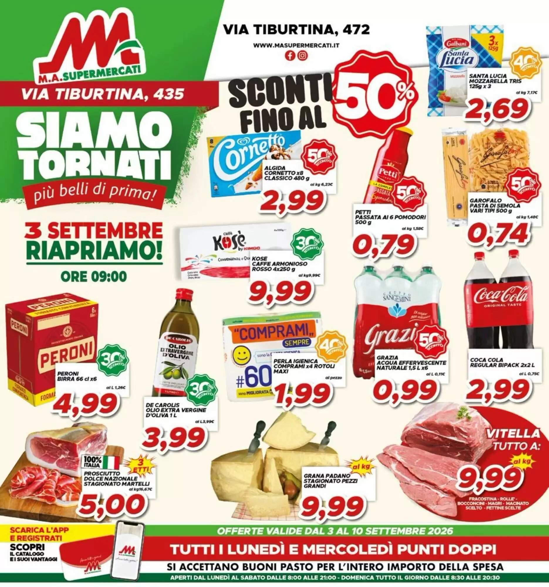 Volantino promozionale MA Supermercati  valide dal 03/09/2026 - Pagina 1.
