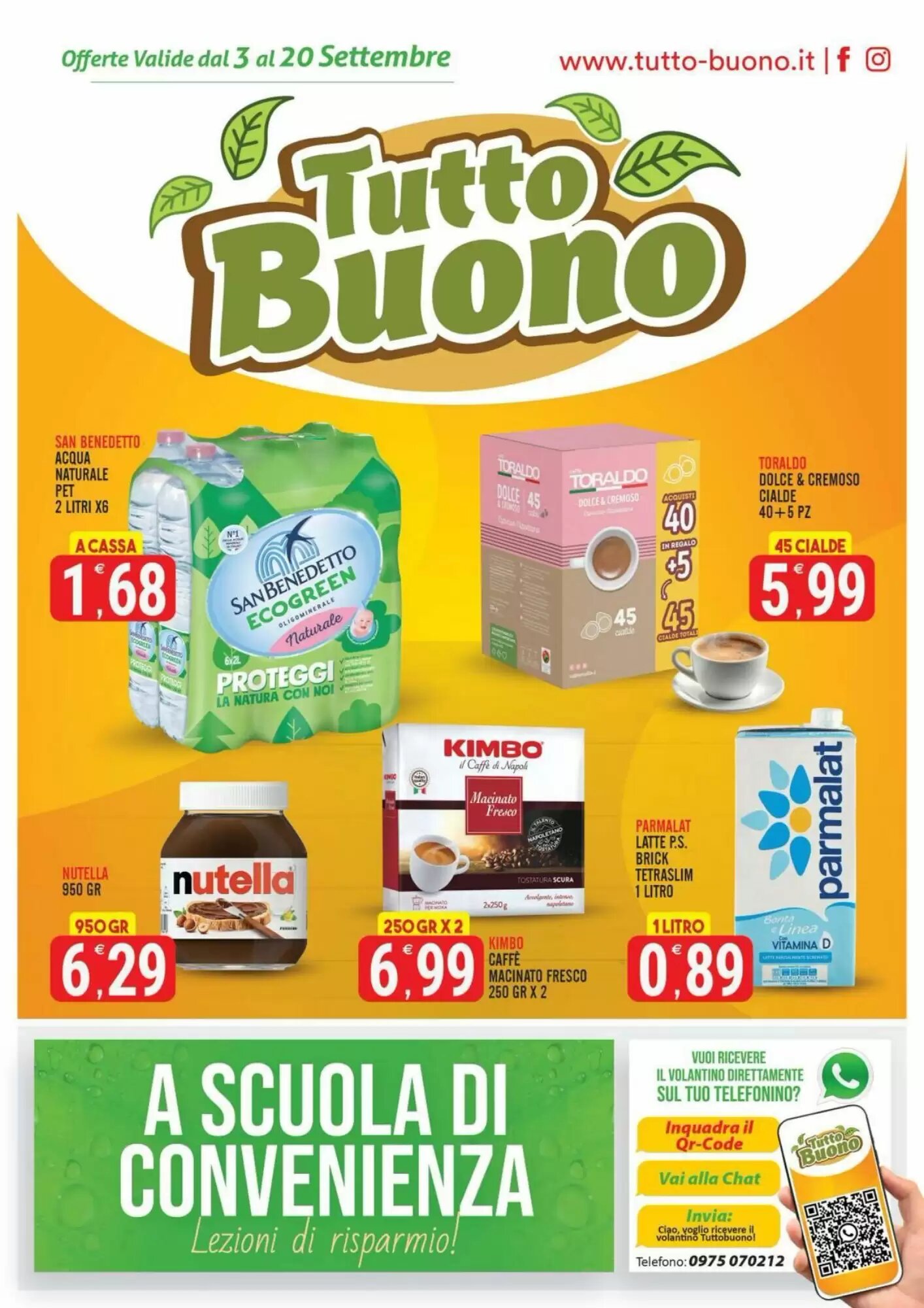 Volantino promozionale Tutto Buono  valide dal 03/09/2026 - Pagina 1.