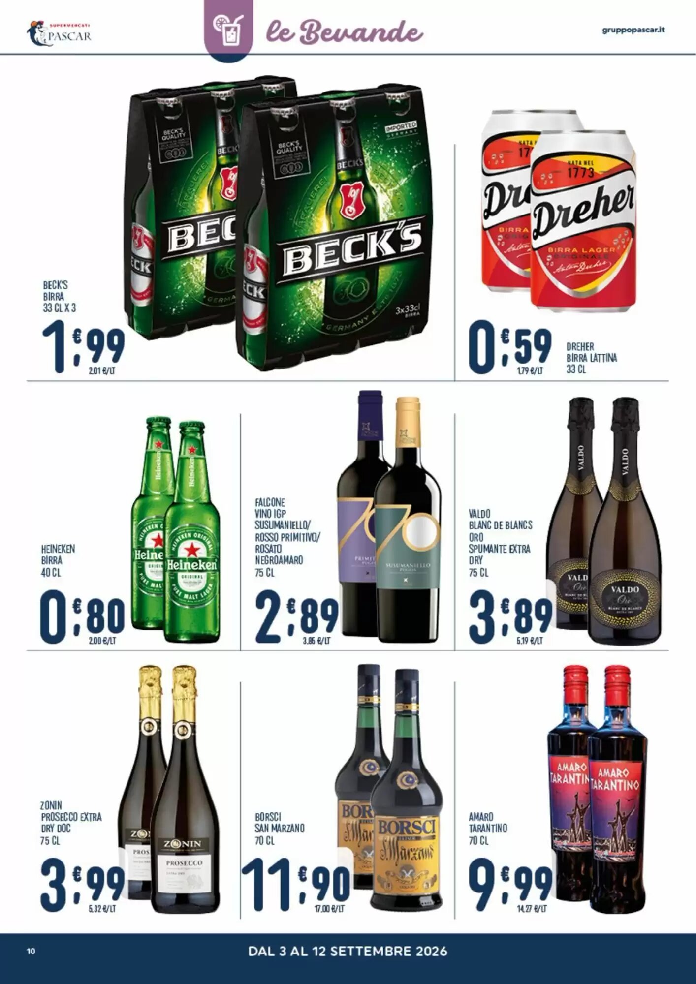 Volantino promozionale Gruppo Pascar  valide dal 03/09/2026 - Pagina 10.