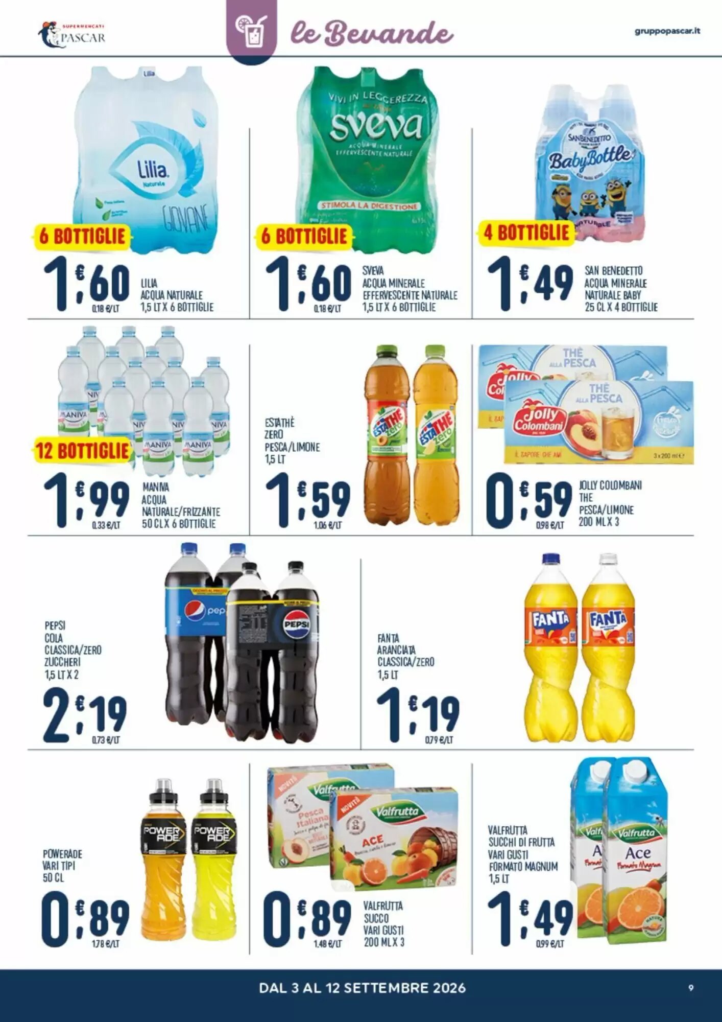 Volantino promozionale Gruppo Pascar  valide dal 03/09/2026 - Pagina 9.