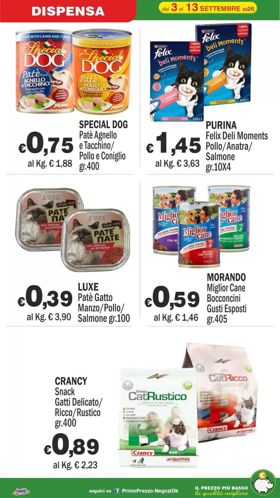 Volantino promozionale Primo Prezzo  valide dal 03/09/2026 - Pagina 18.