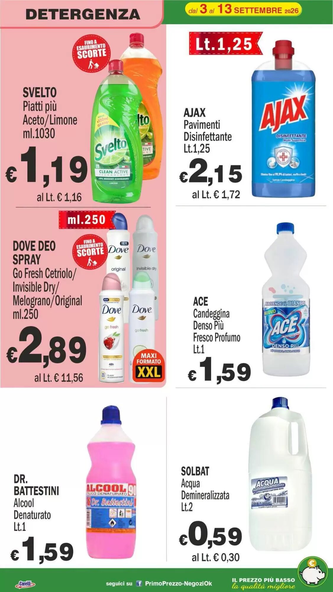 Volantino promozionale Primo Prezzo  valide dal 03/09/2026 - Pagina 22.