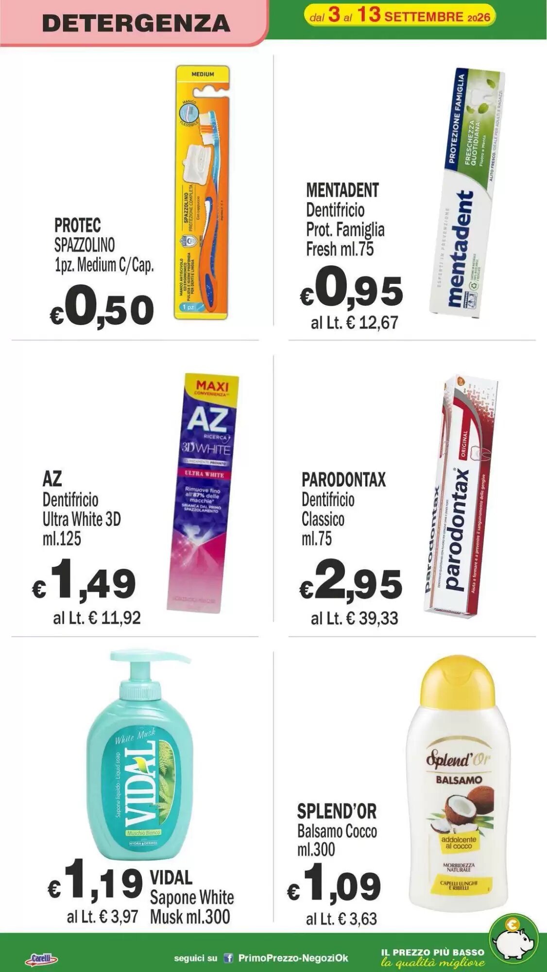 Volantino promozionale Primo Prezzo  valide dal 03/09/2026 - Pagina 26.