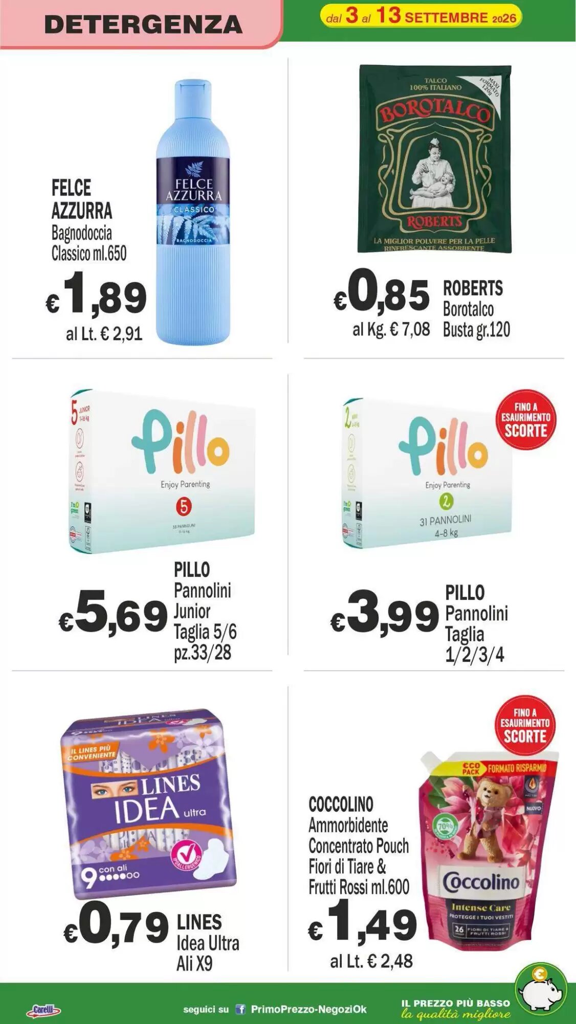 Volantino promozionale Primo Prezzo  valide dal 03/09/2026 - Pagina 27.