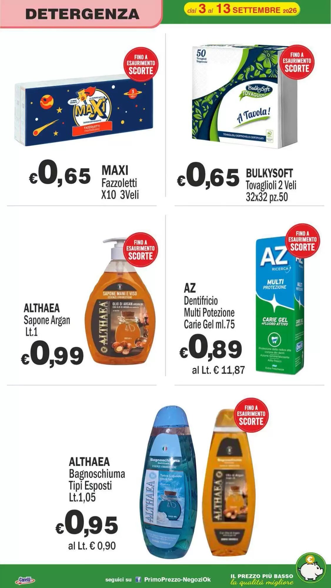 Volantino promozionale Primo Prezzo  valide dal 03/09/2026 - Pagina 28.