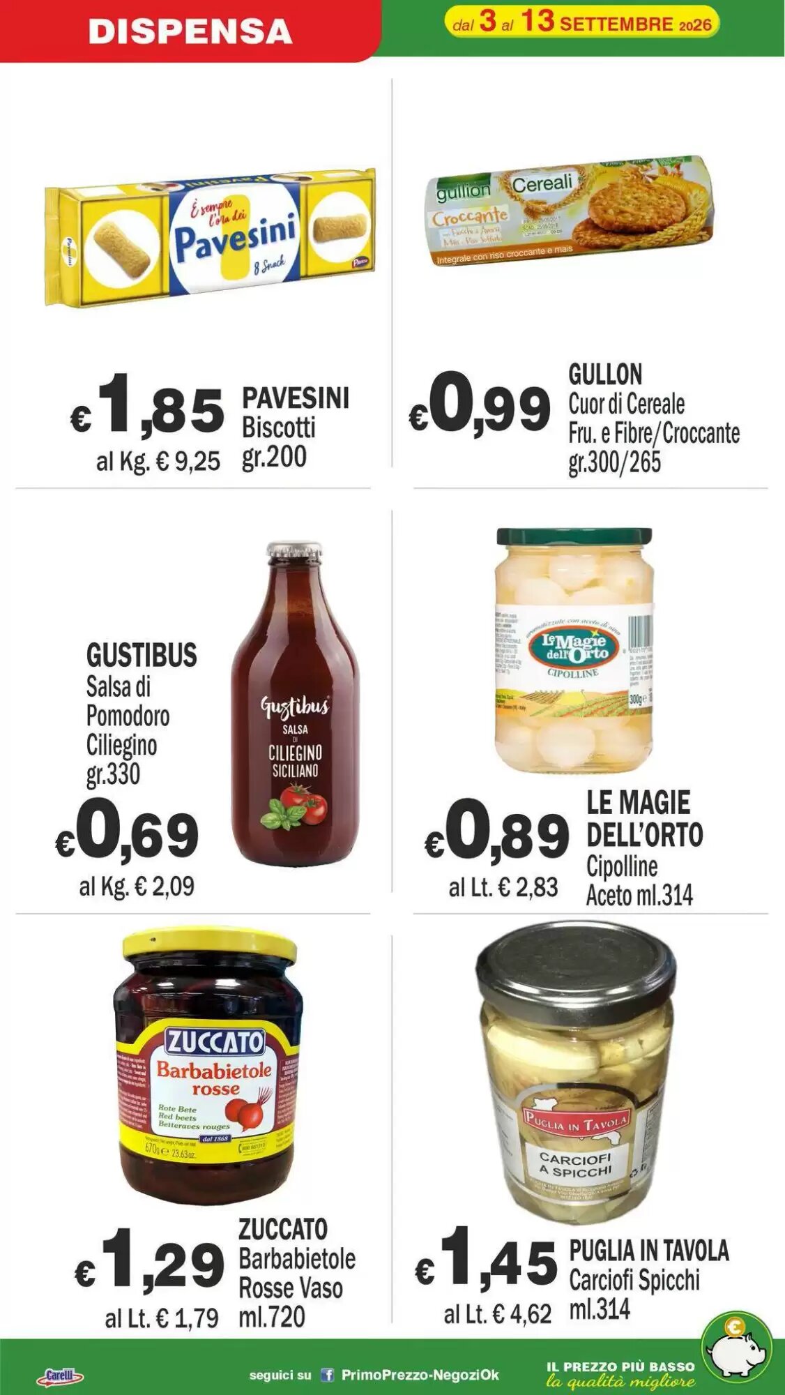 Volantino promozionale Primo Prezzo  valide dal 03/09/2026 - Pagina 8.