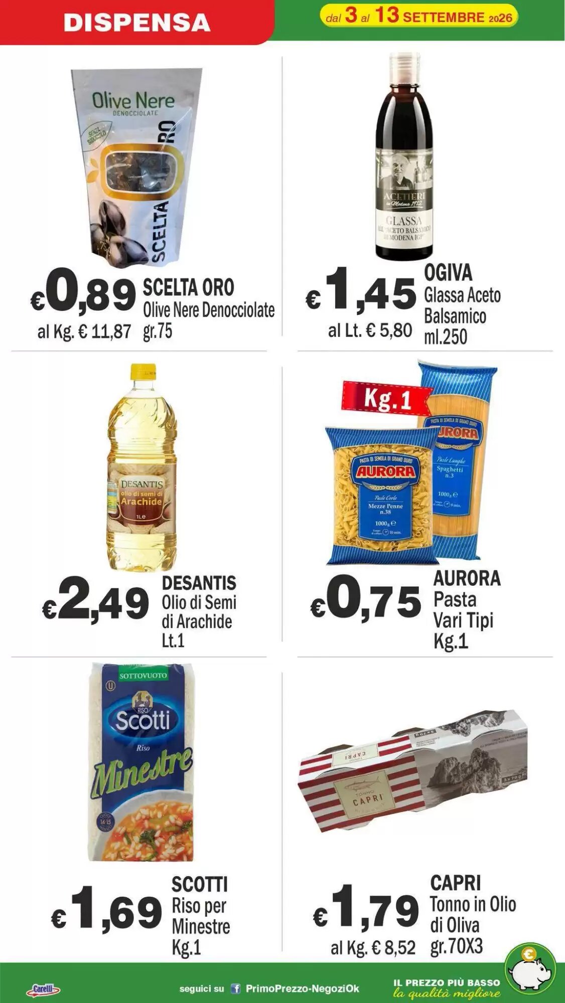 Volantino promozionale Primo Prezzo  valide dal 03/09/2026 - Pagina 9.