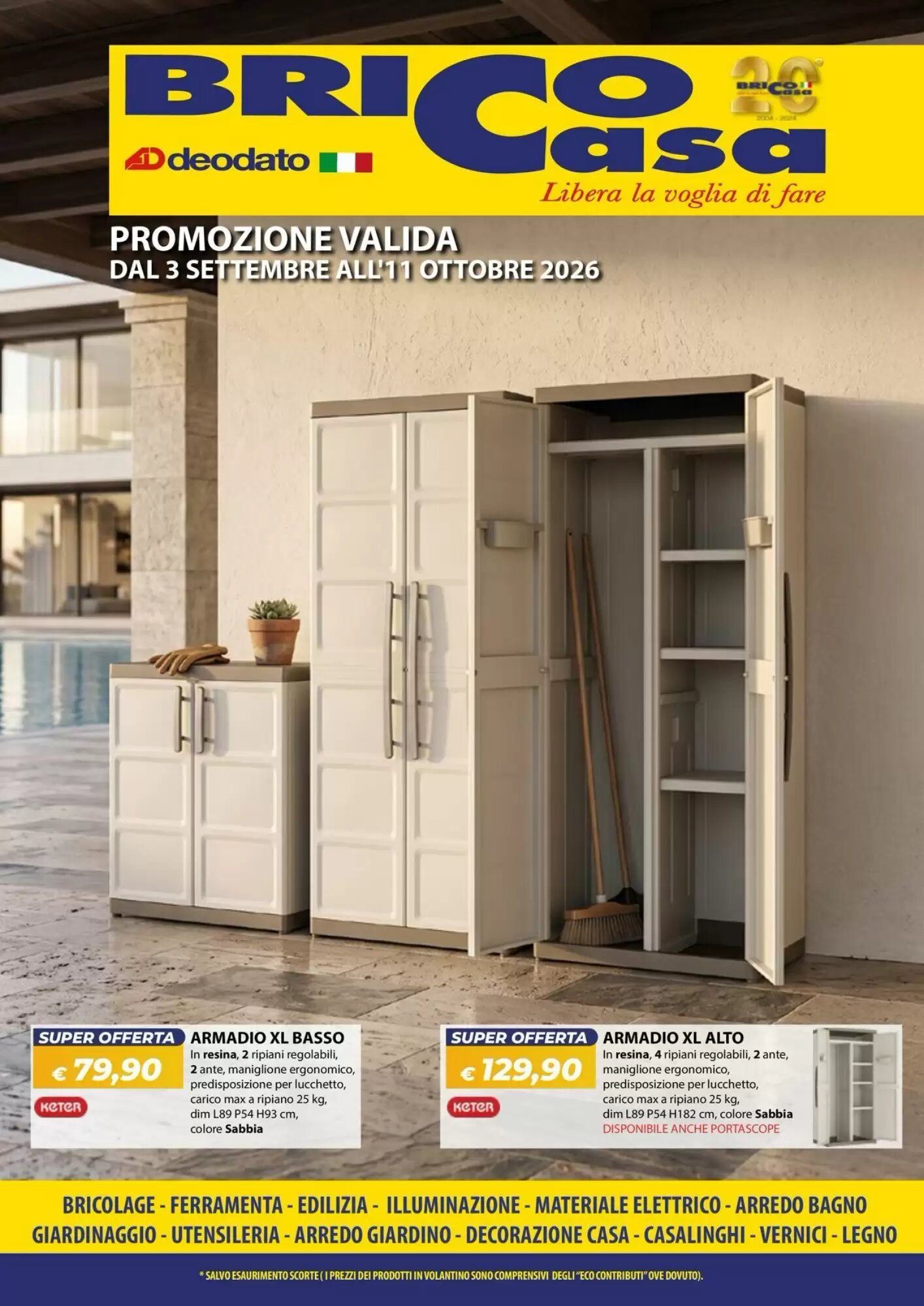 Volantino promozionale Bricocasa  valide dal 03/09/2026 - Pagina 1.