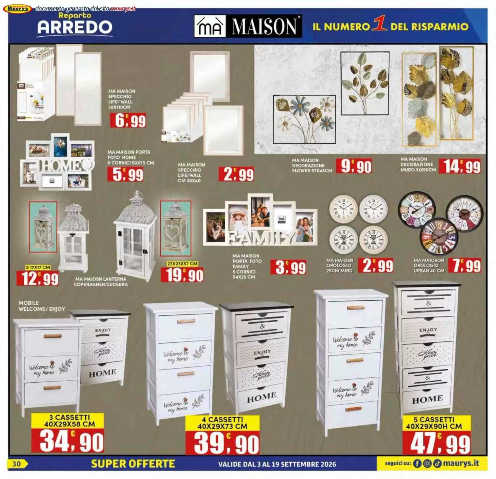 Volantino promozionale Maury's  valide dal 03/09/2026 - Pagina 30.