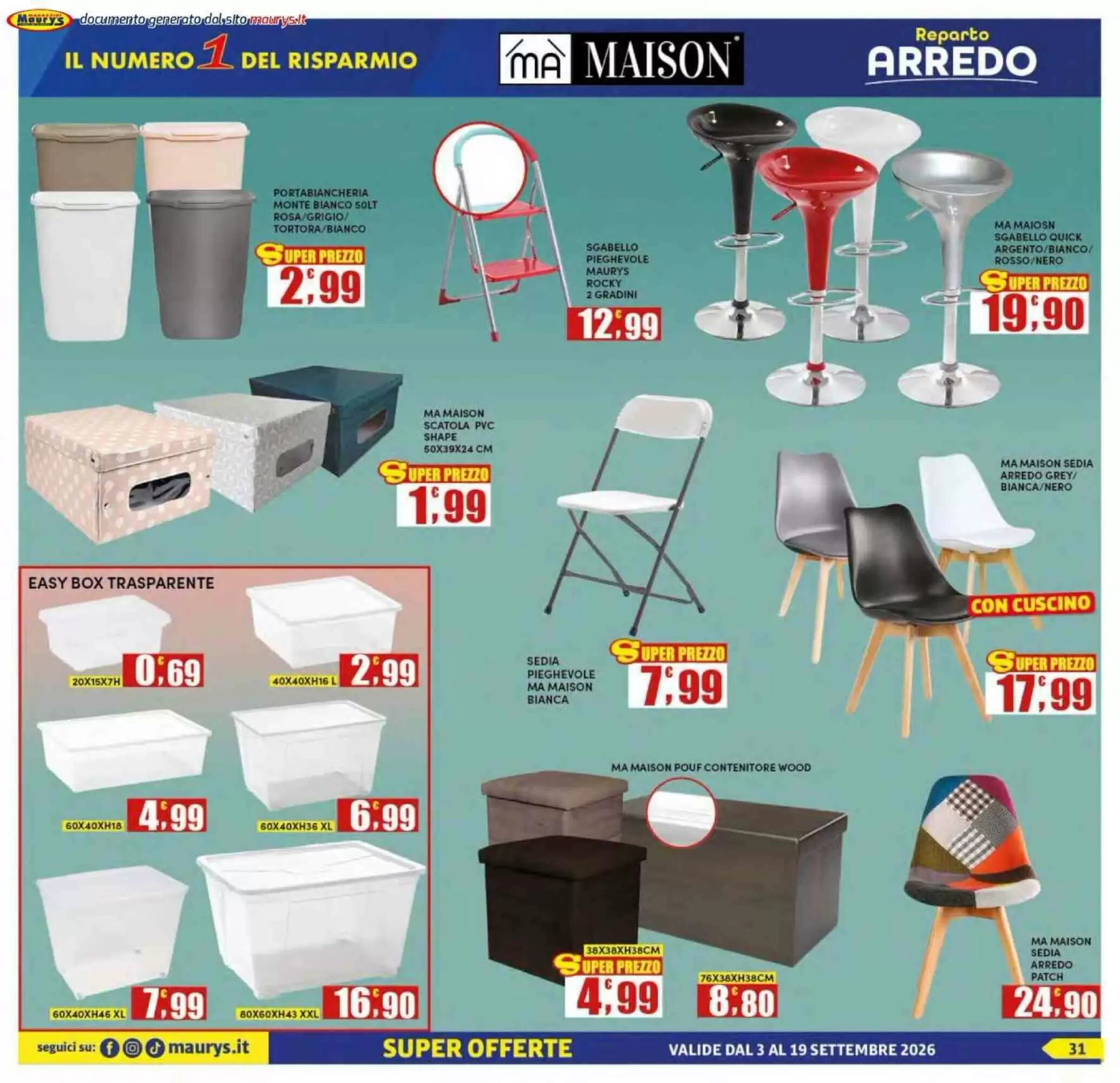 Volantino promozionale Maury's  valide dal 03/09/2026 - Pagina 31.