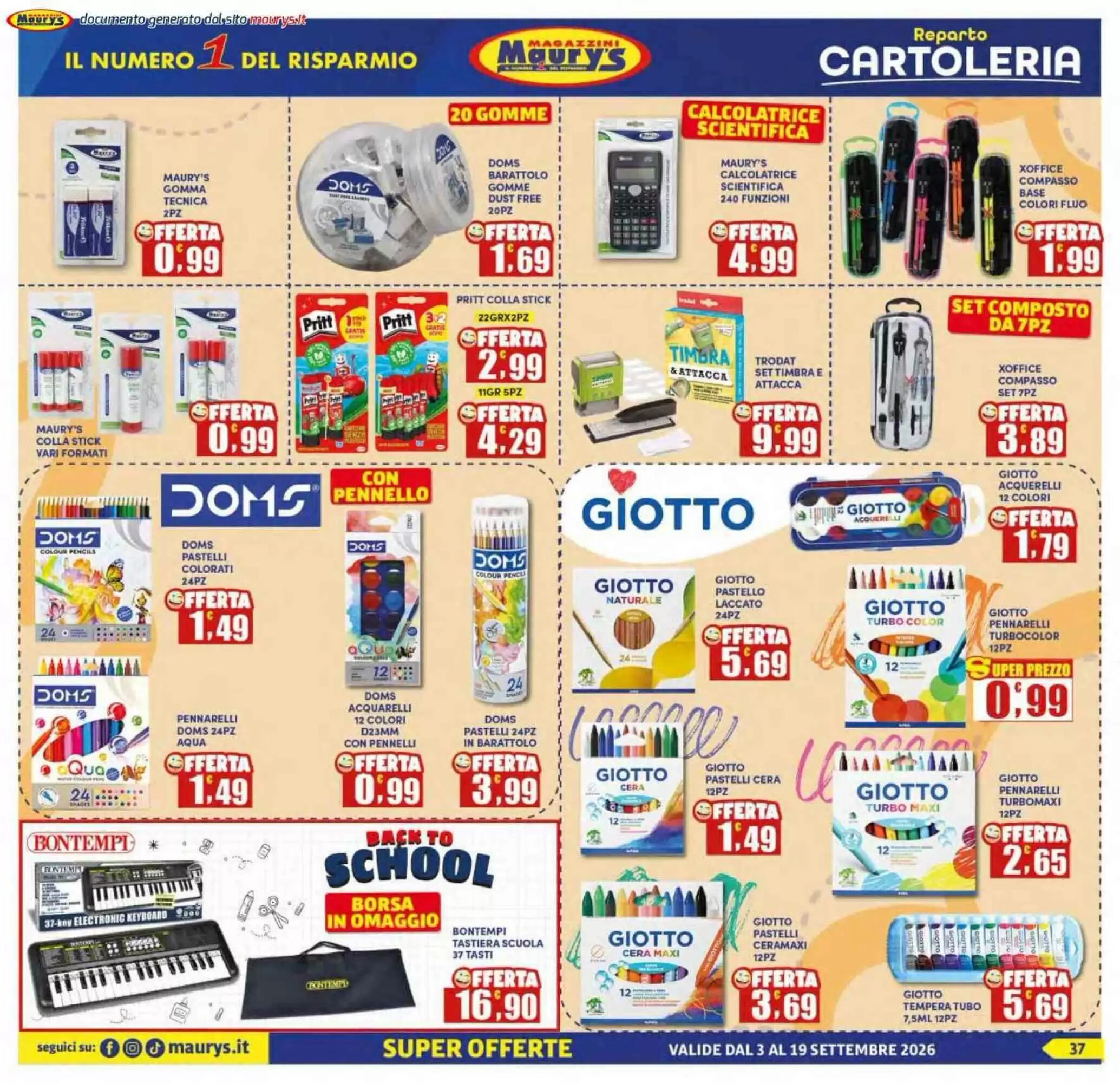 Volantino promozionale Maury's  valide dal 03/09/2026 - Pagina 37.