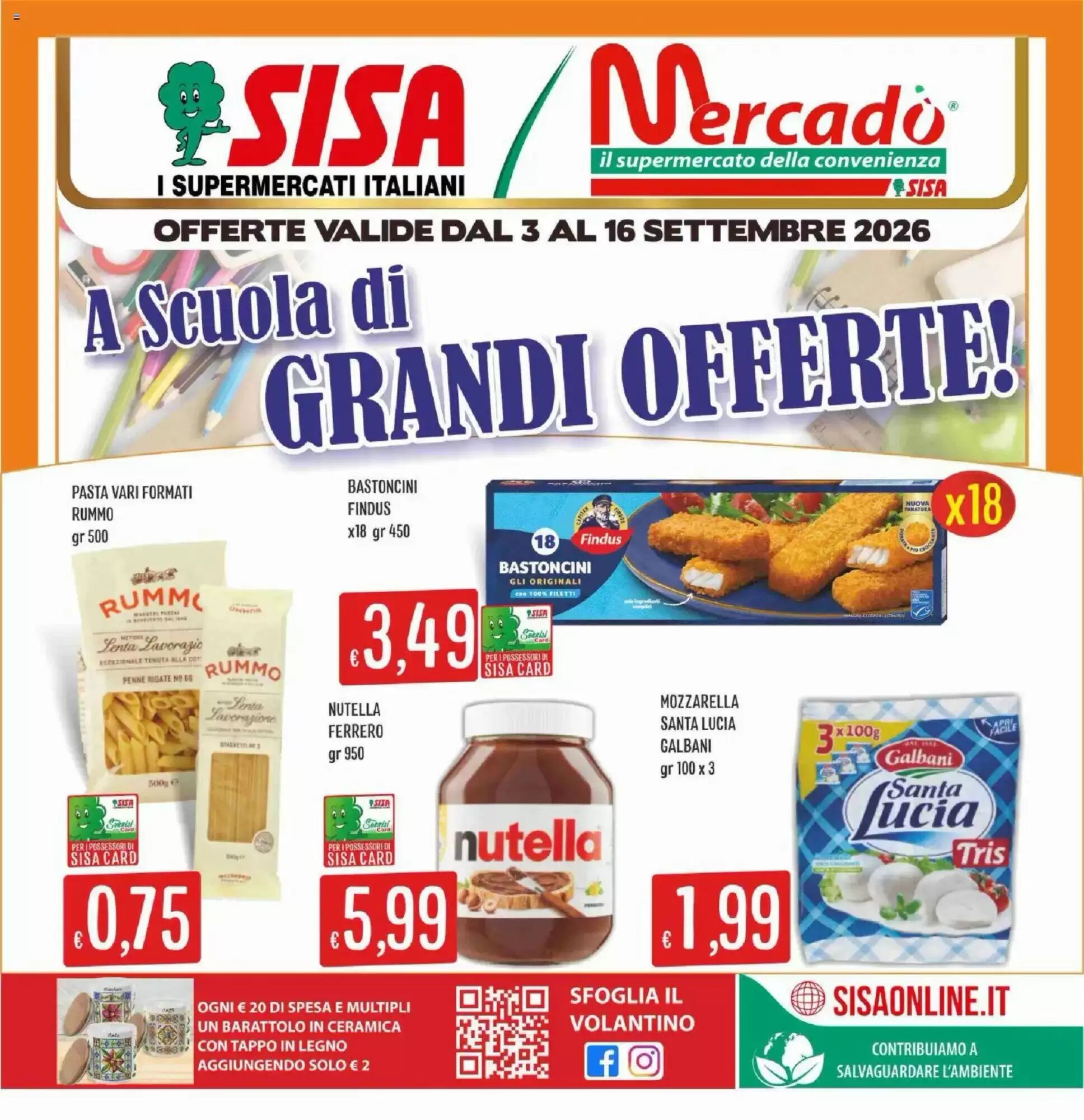 Volantino promozionale Sisa valide dal 03/09/2026 - Pagina 1.