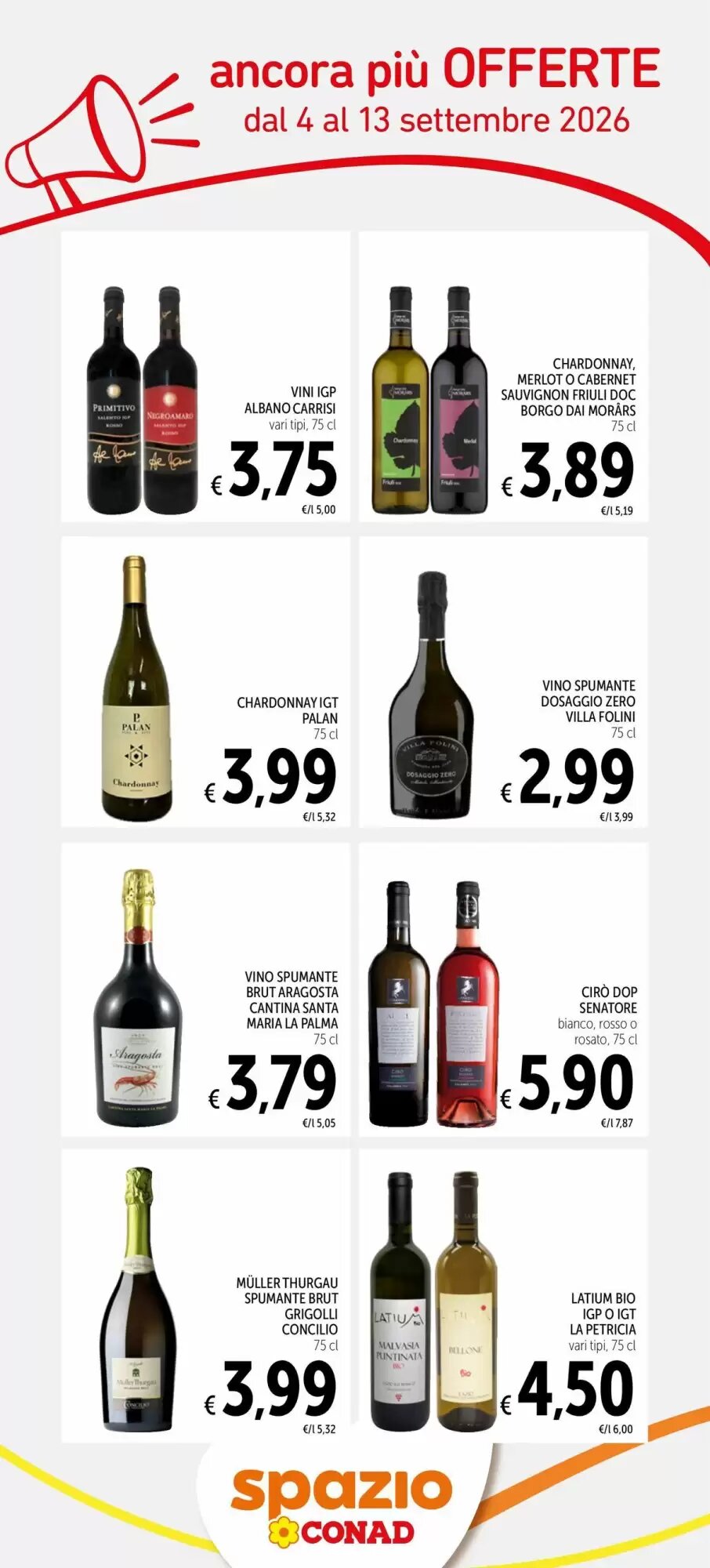 Volantino promozionale Spazio Conad valide dal 04/09/2026 - Pagina 1.