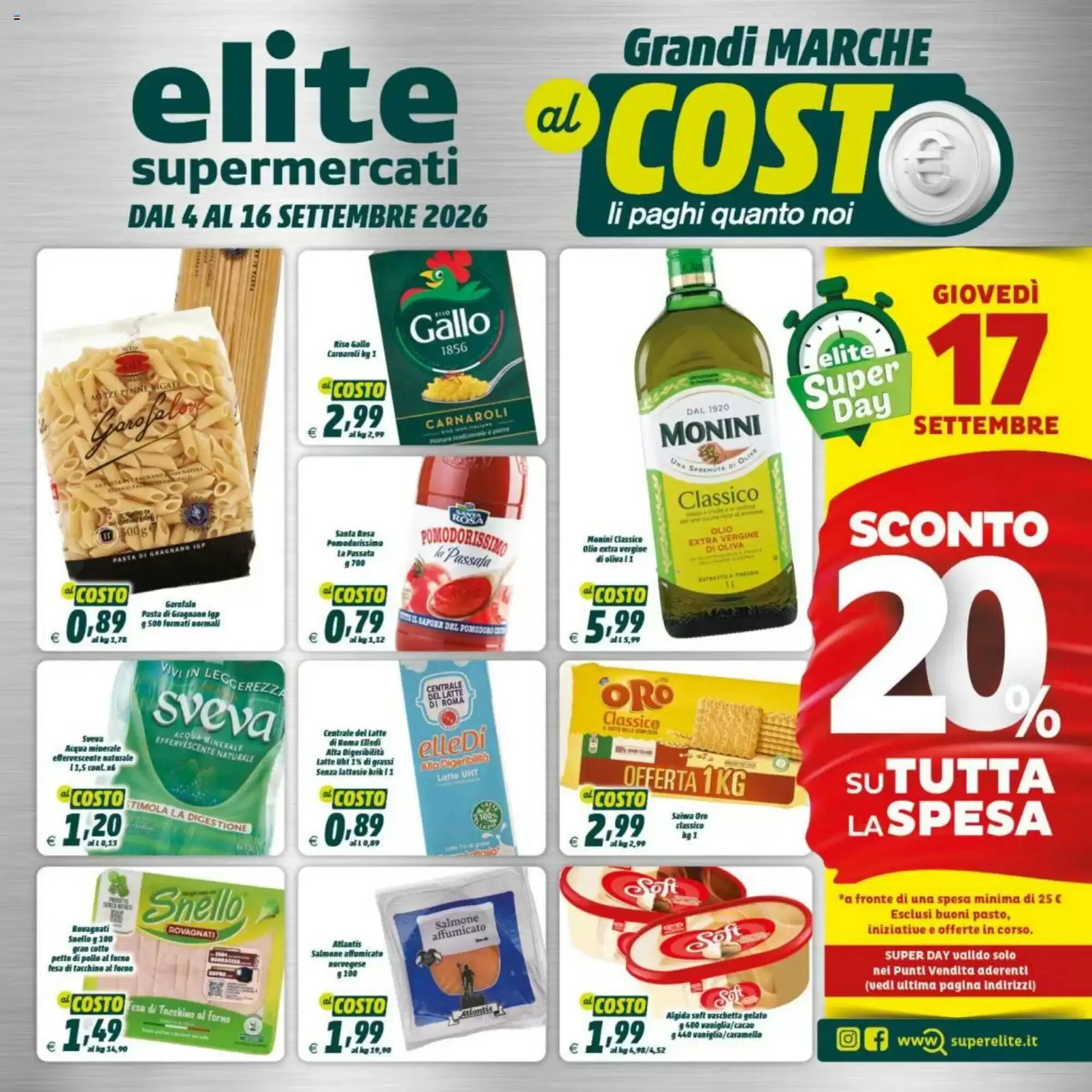 Volantino promozionale Elite valide dal 04/09/2026 - Pagina 1.