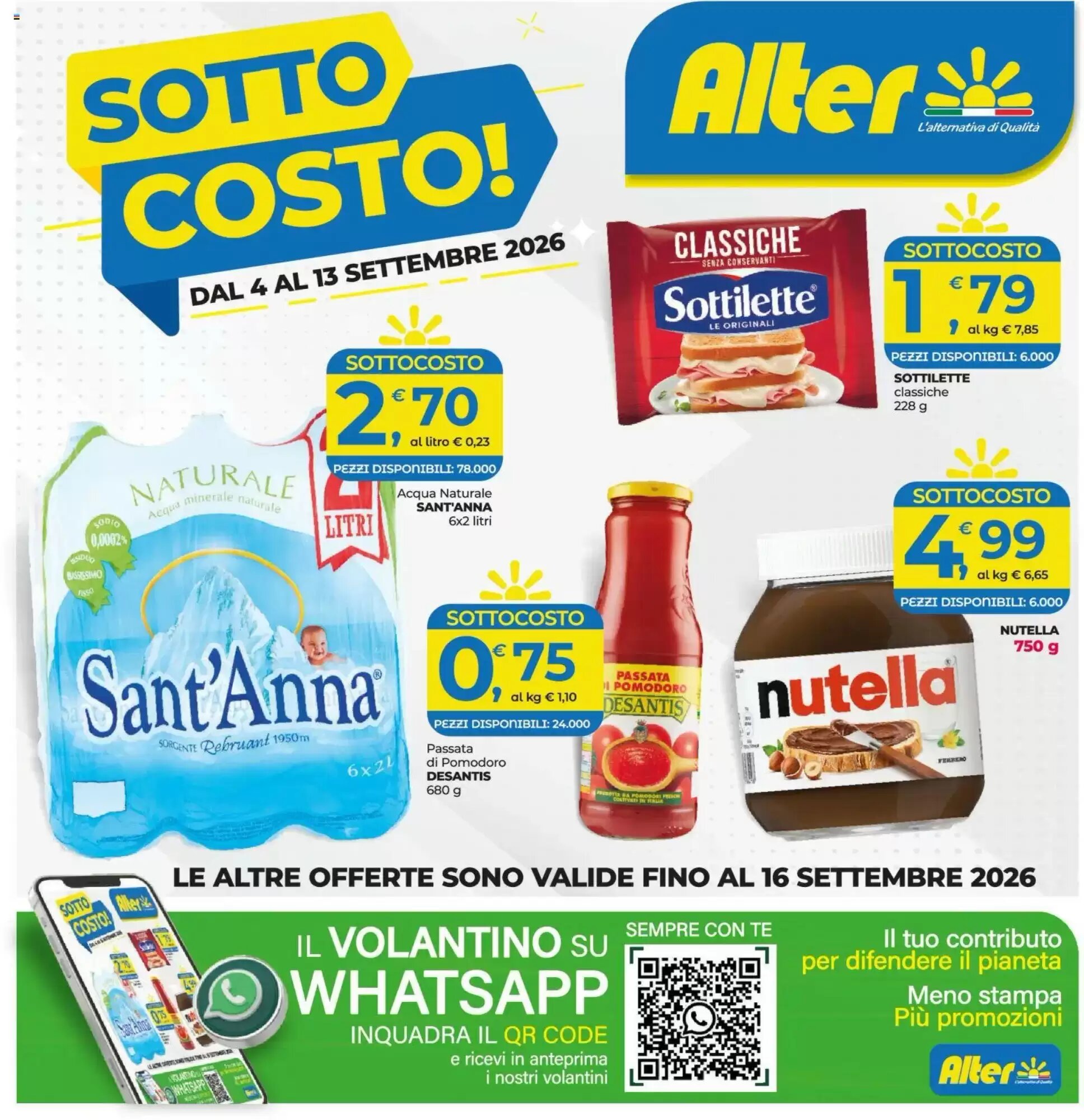 Volantino promozionale Alter Discount valide dal 04/09/2026 - Pagina 1.