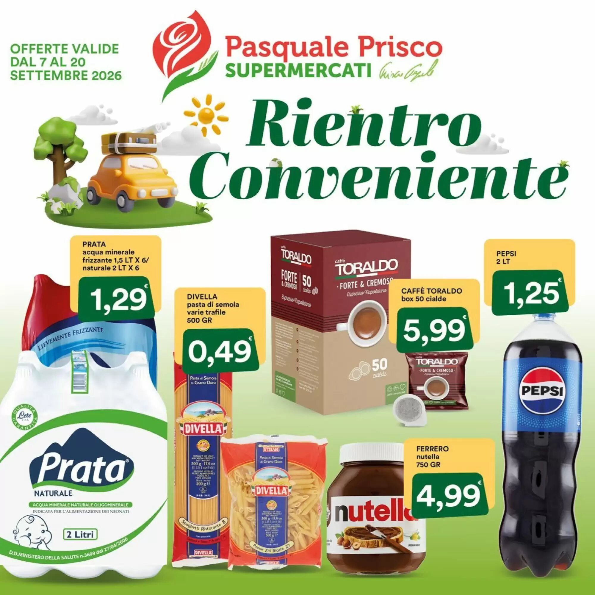 Volantino promozionale Supermercati Pasquale Prisco  valide dal 07/09/2026 - Pagina 1.