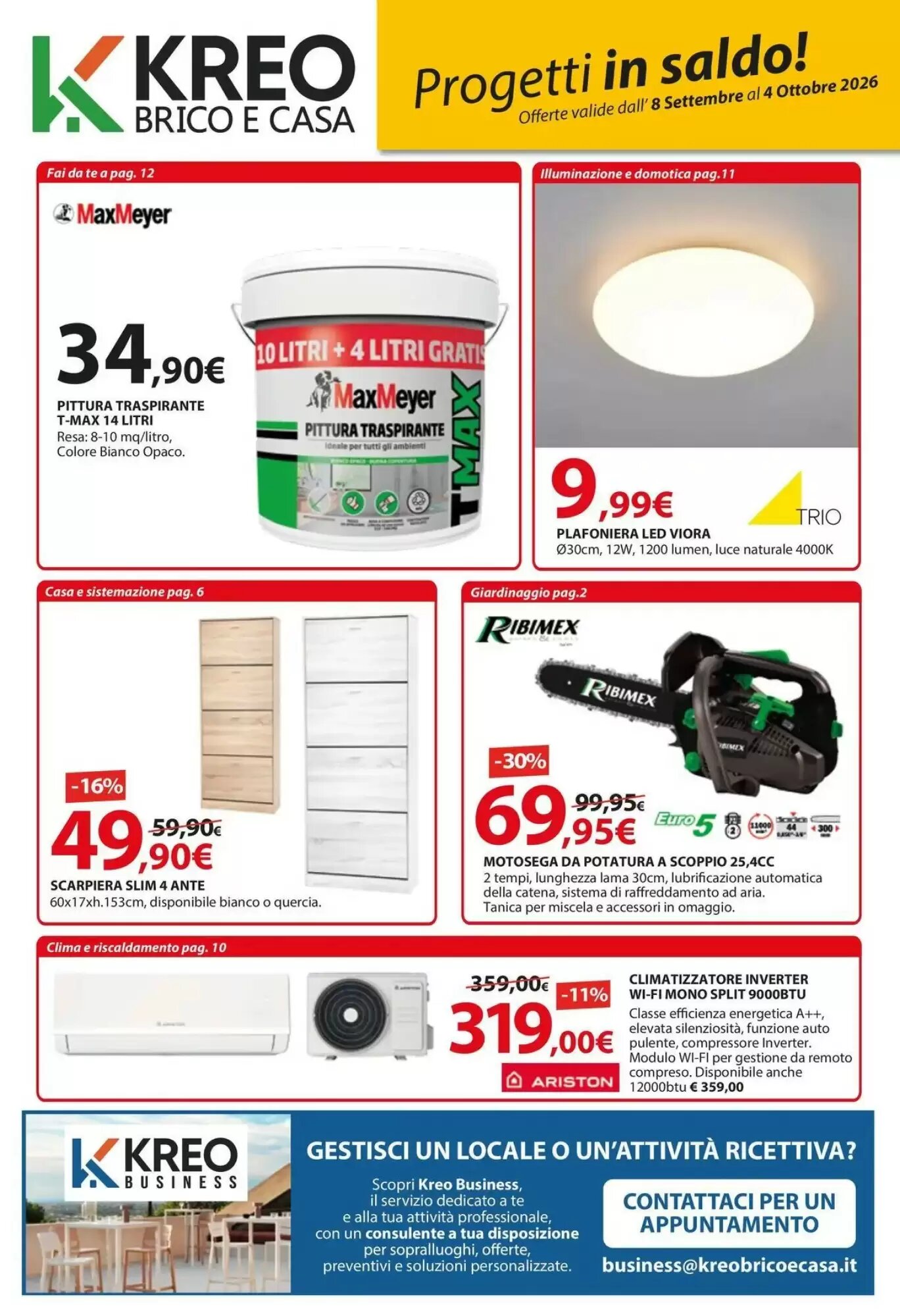 Volantino promozionale Kreo Brico e Casa  valide dal 07/09/2026 - Pagina 1.