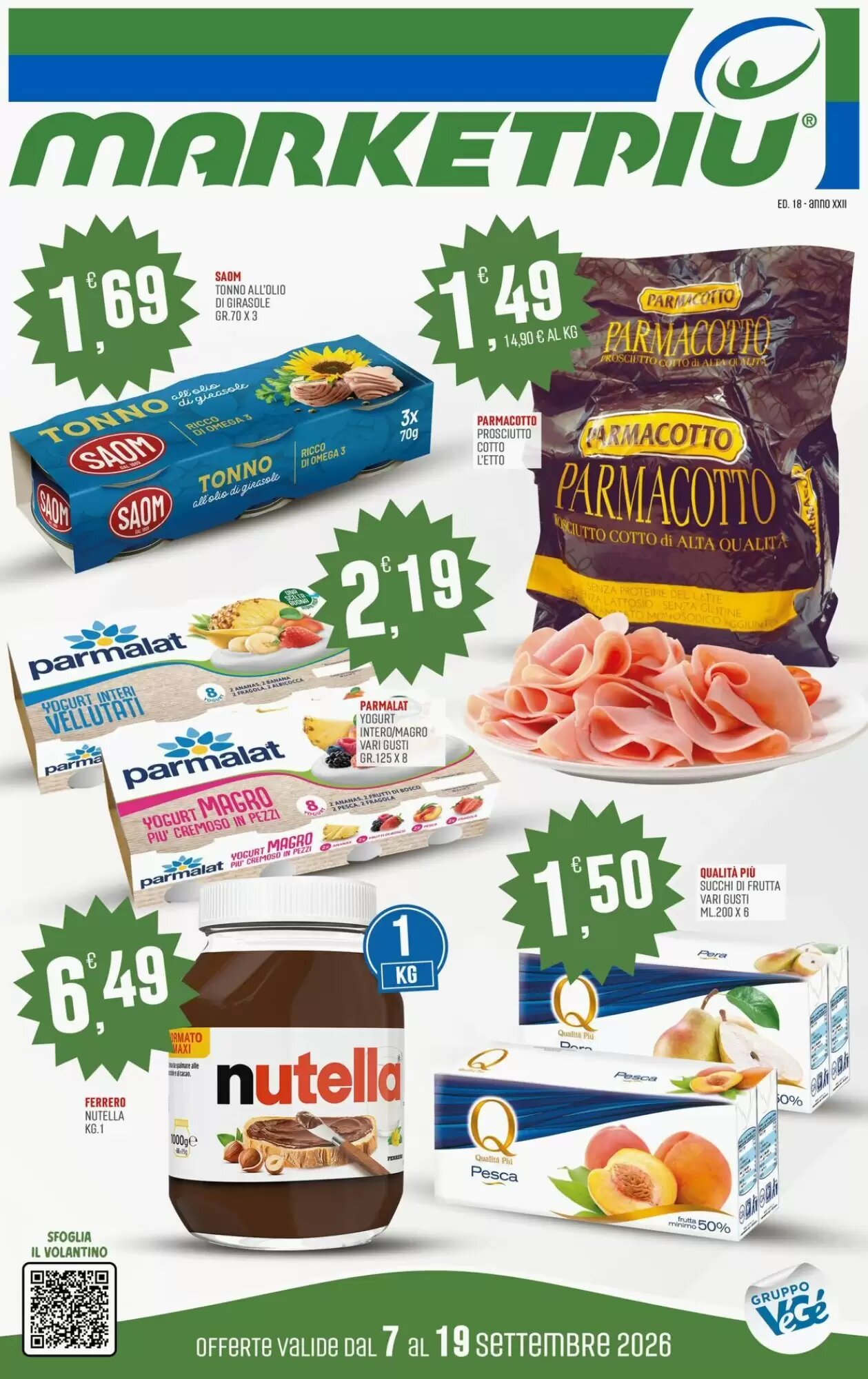 Volantino promozionale Marketpiù  valide dal 07/09/2026 - Pagina 1.