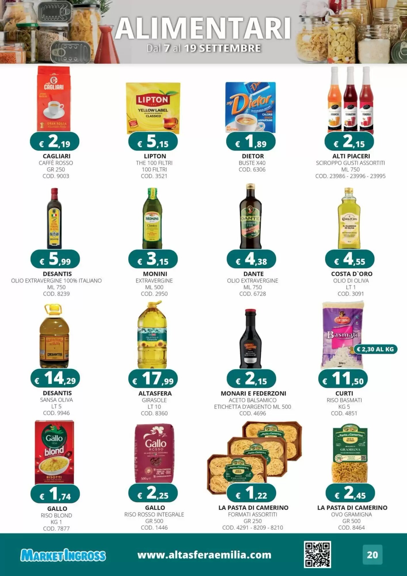 Volantino promozionale Altasfera  valide dal 07/09/2026 - Pagina 20.