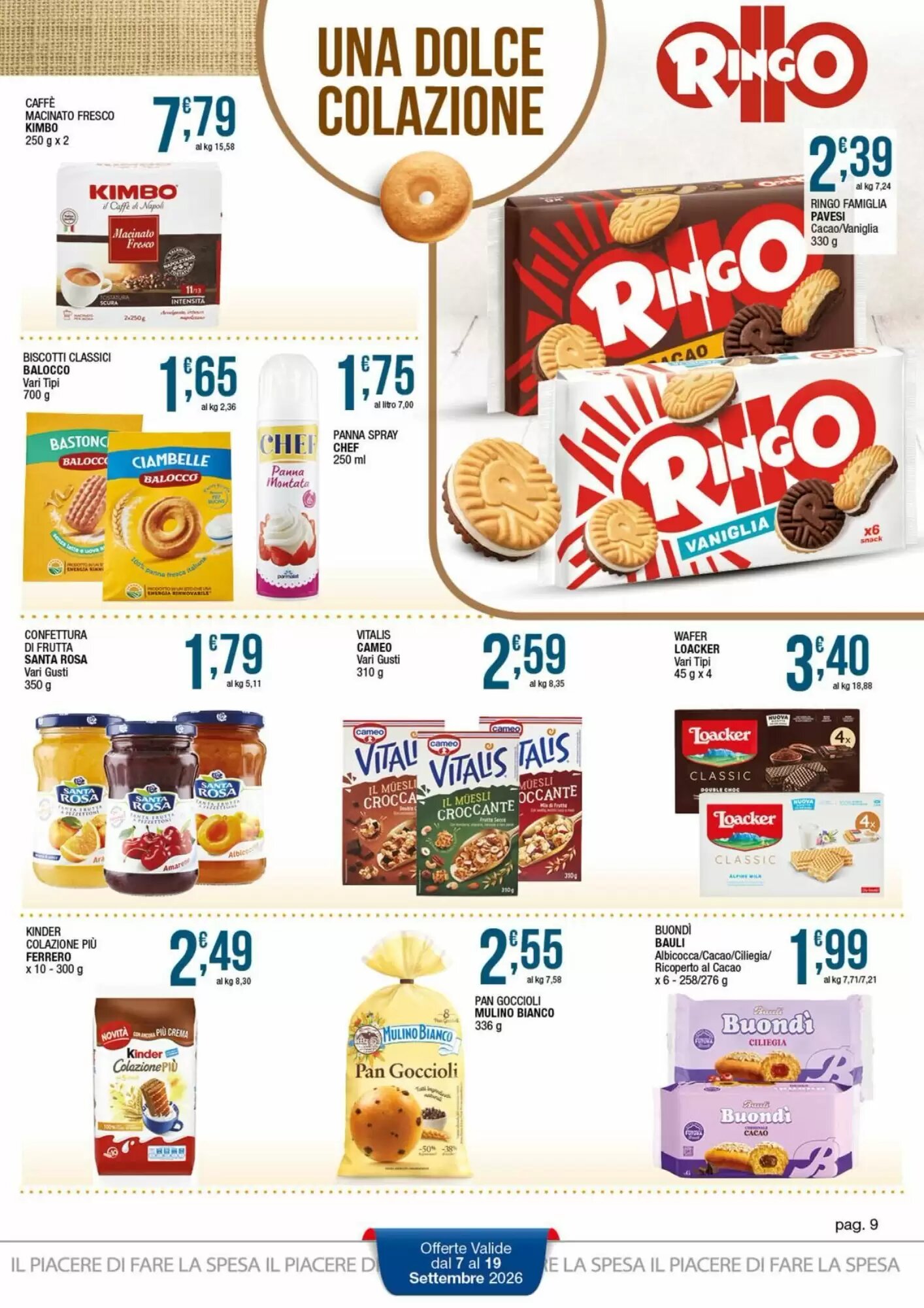 Volantino promozionale Sidis  valide dal 07/09/2026 - Pagina 9.