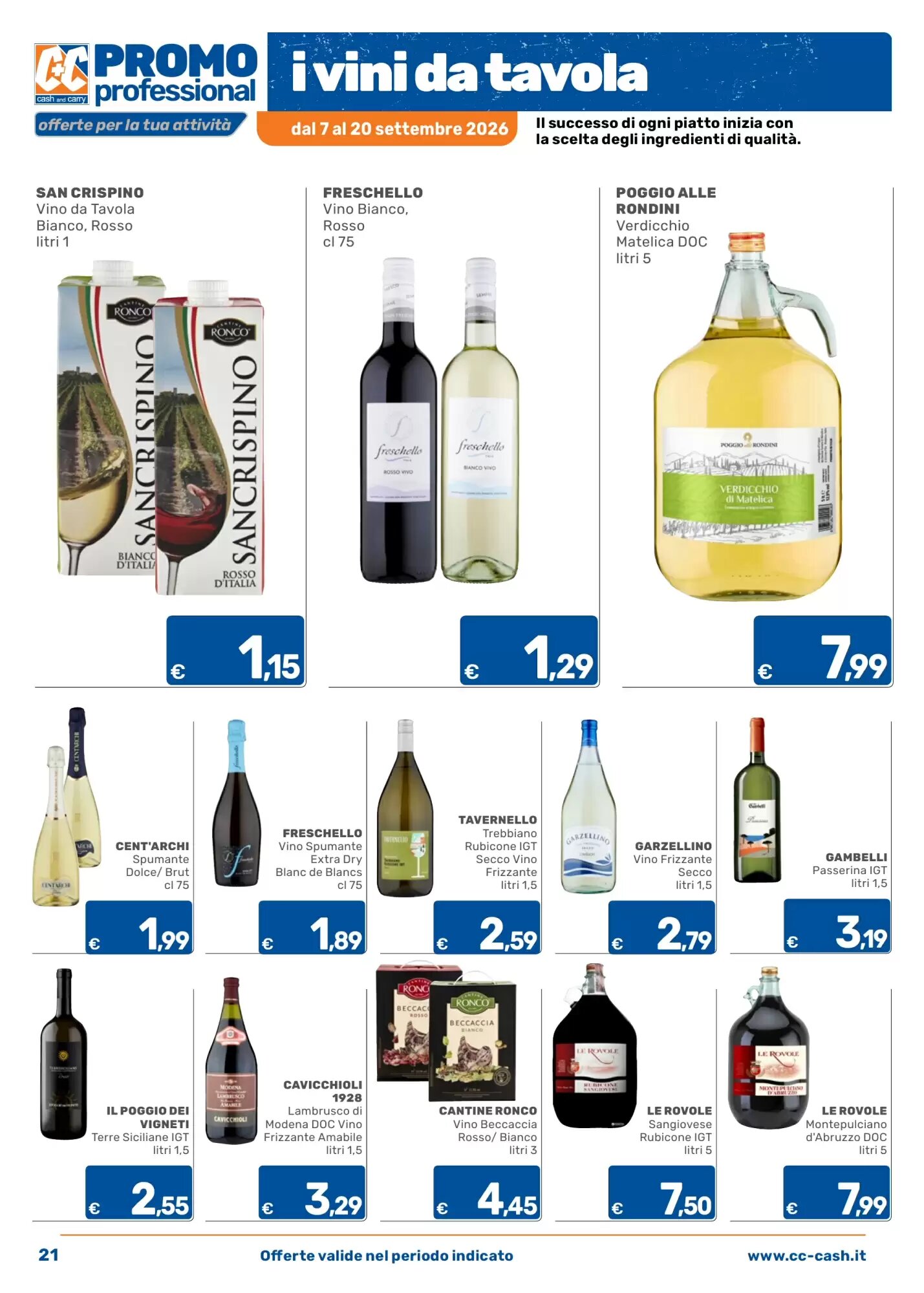 Volantino promozionale C+C Cash and Carry  valide dal 07/09/2026 - Pagina 21.