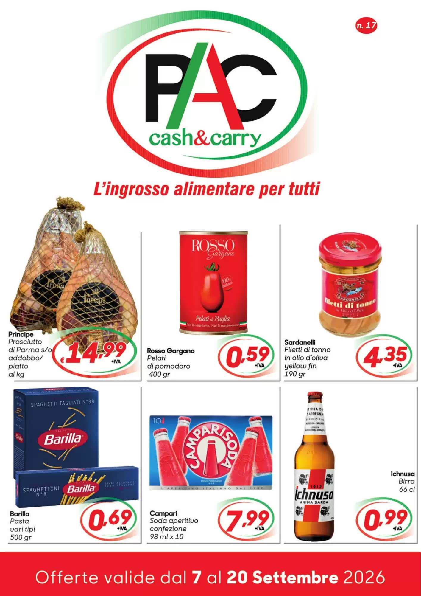 Volantino promozionale Pac Cash&Carry valide dal 07/09/2026 - Pagina 1.