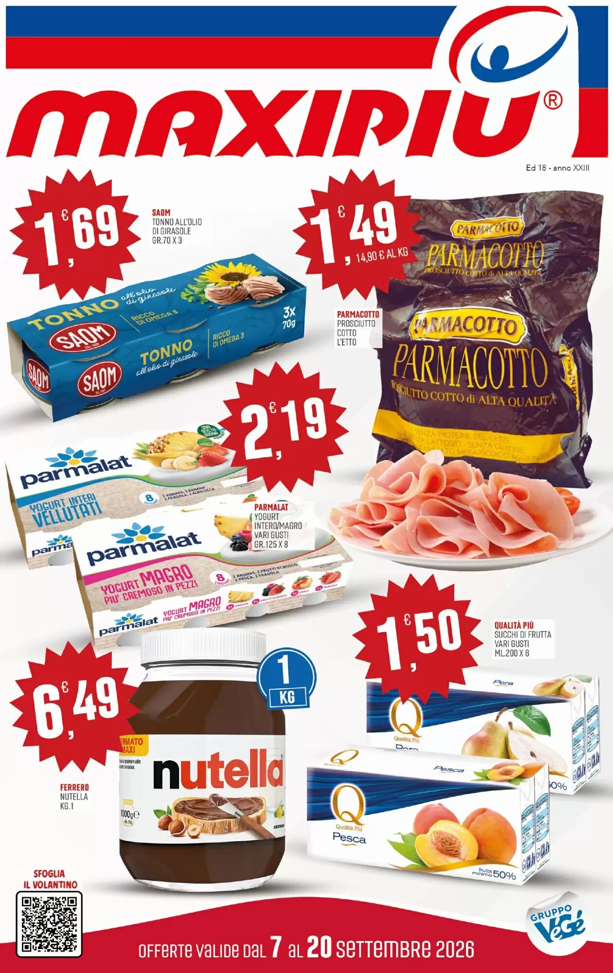 Volantino promozionale Maxipiù  valide dal 07/09/2026 - Pagina 1.